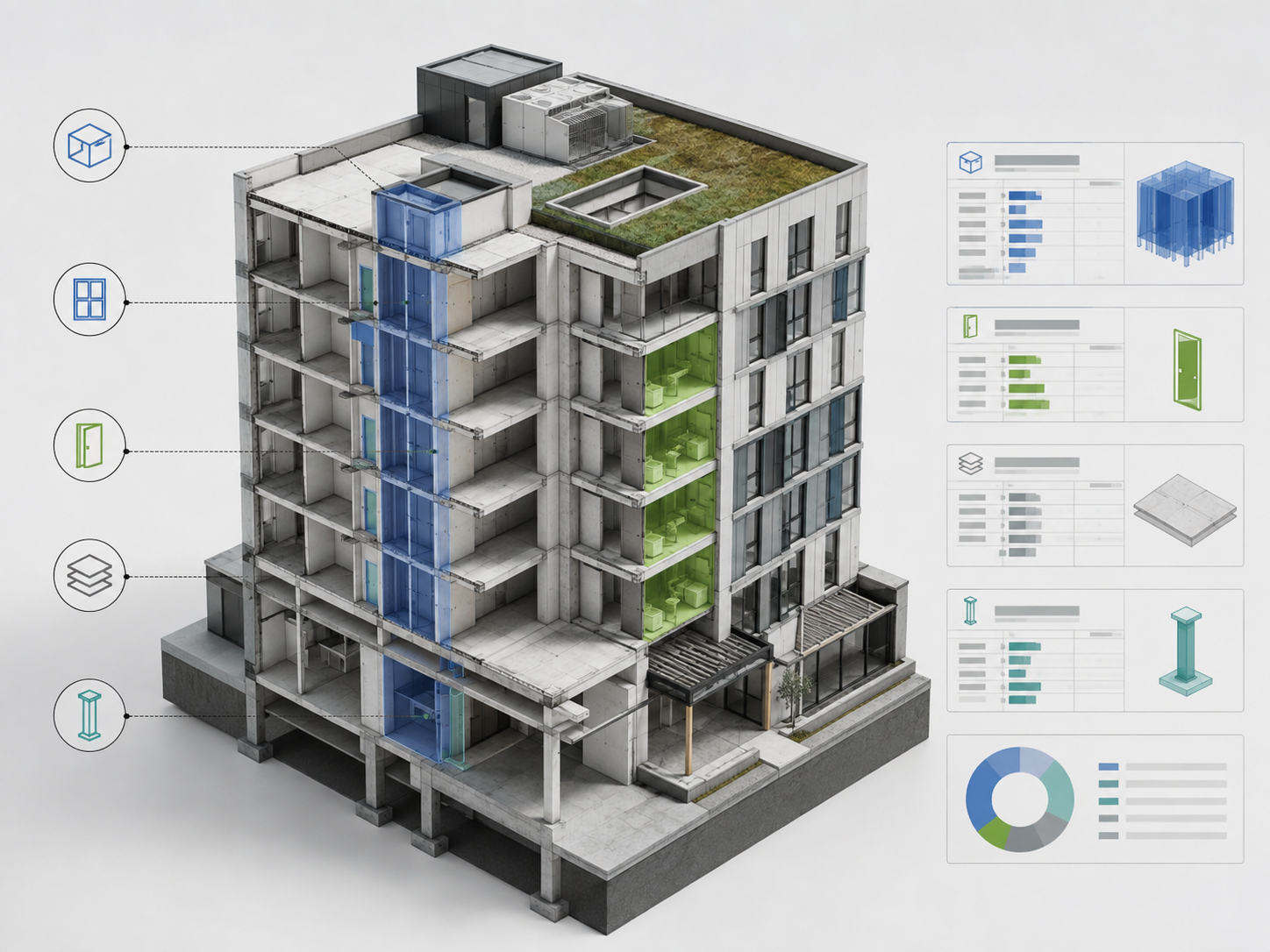 Cuantificación BIM 101-500 m²