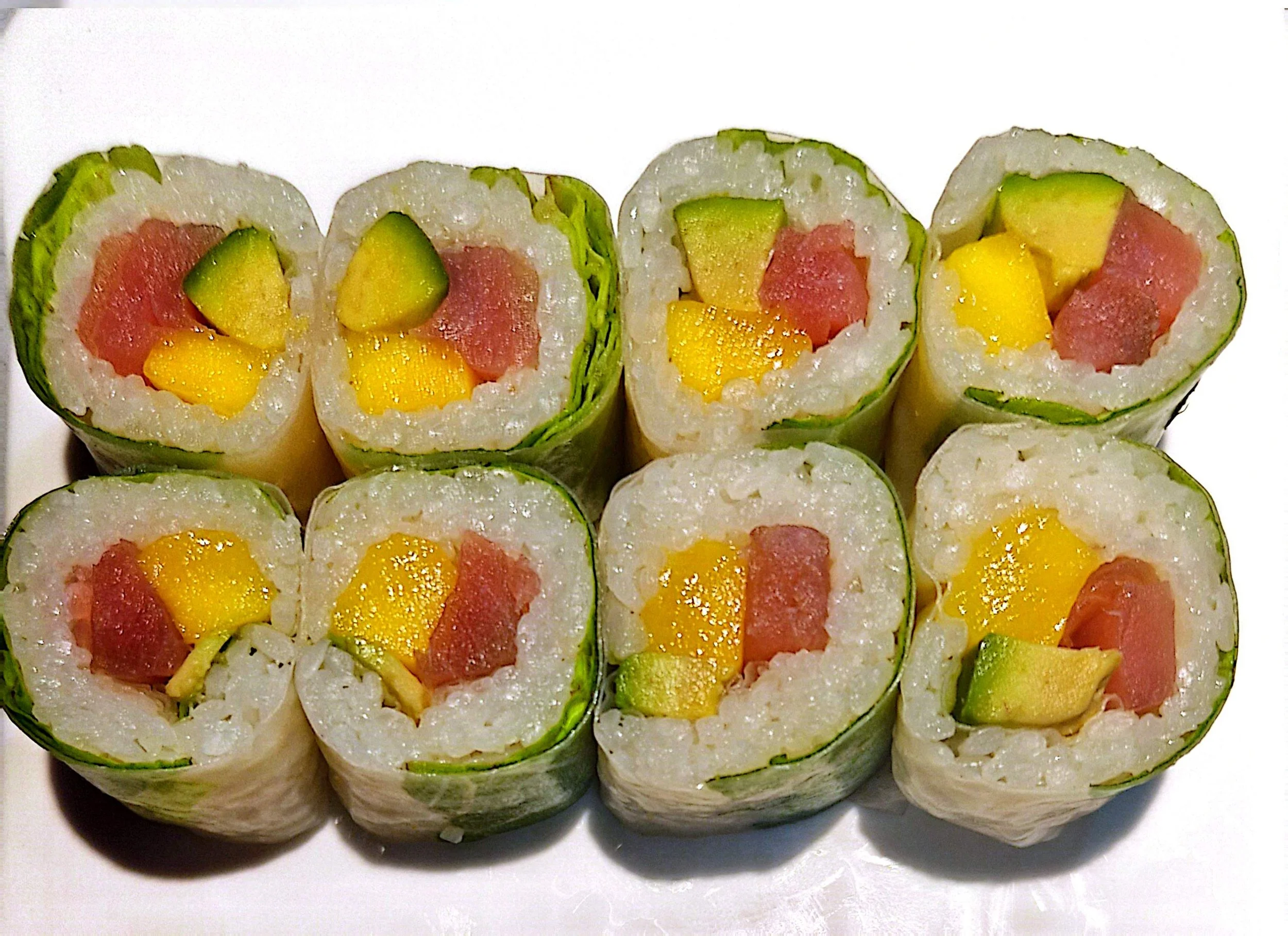 Maki green thon mangue avocat menthe coriandre