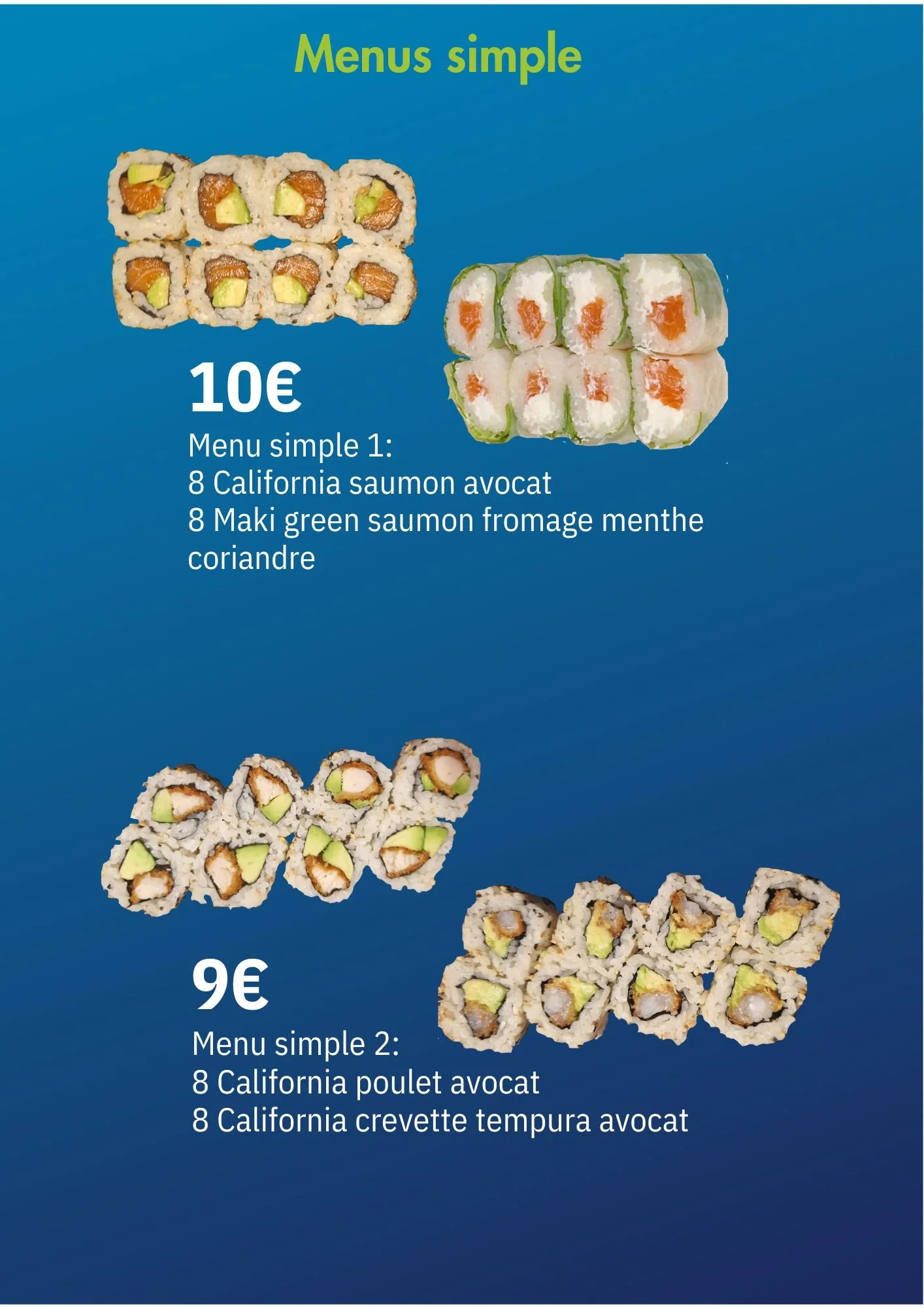 Menu simple 2