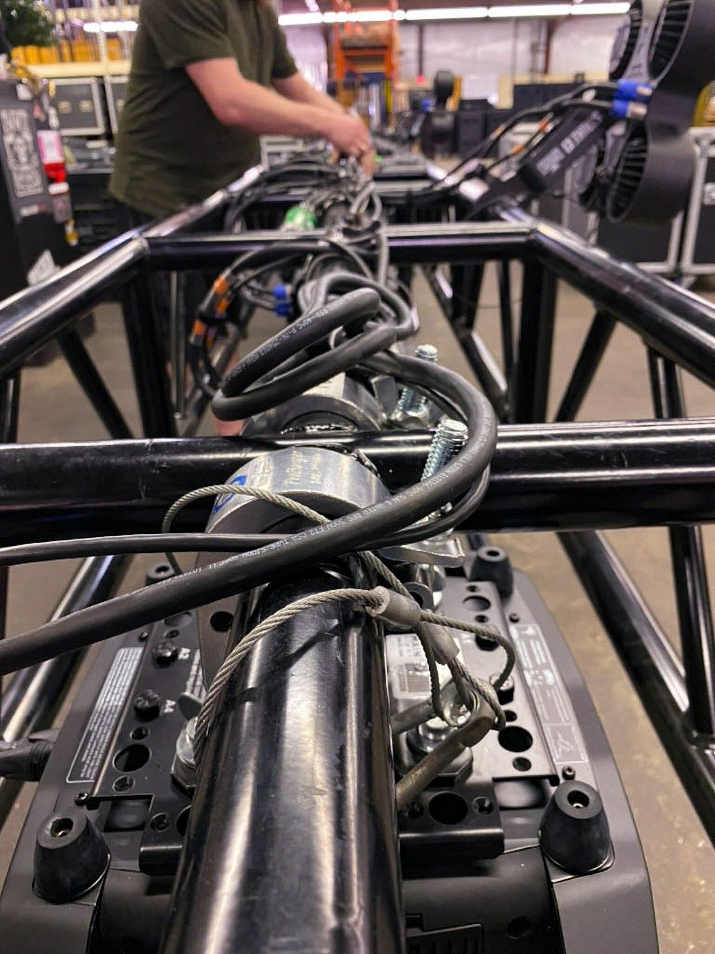 Building the stage, one truss at a time. Lights ready to shine &mdash; show&rsquo;s about to come alive. 💡🎶
#BackstagePrep #TrussSetup #LightingRig #StageLighting #LiveProduction #ConcertSetup #RockShow #EventProduction #AudioVisual #StageReady #BT
