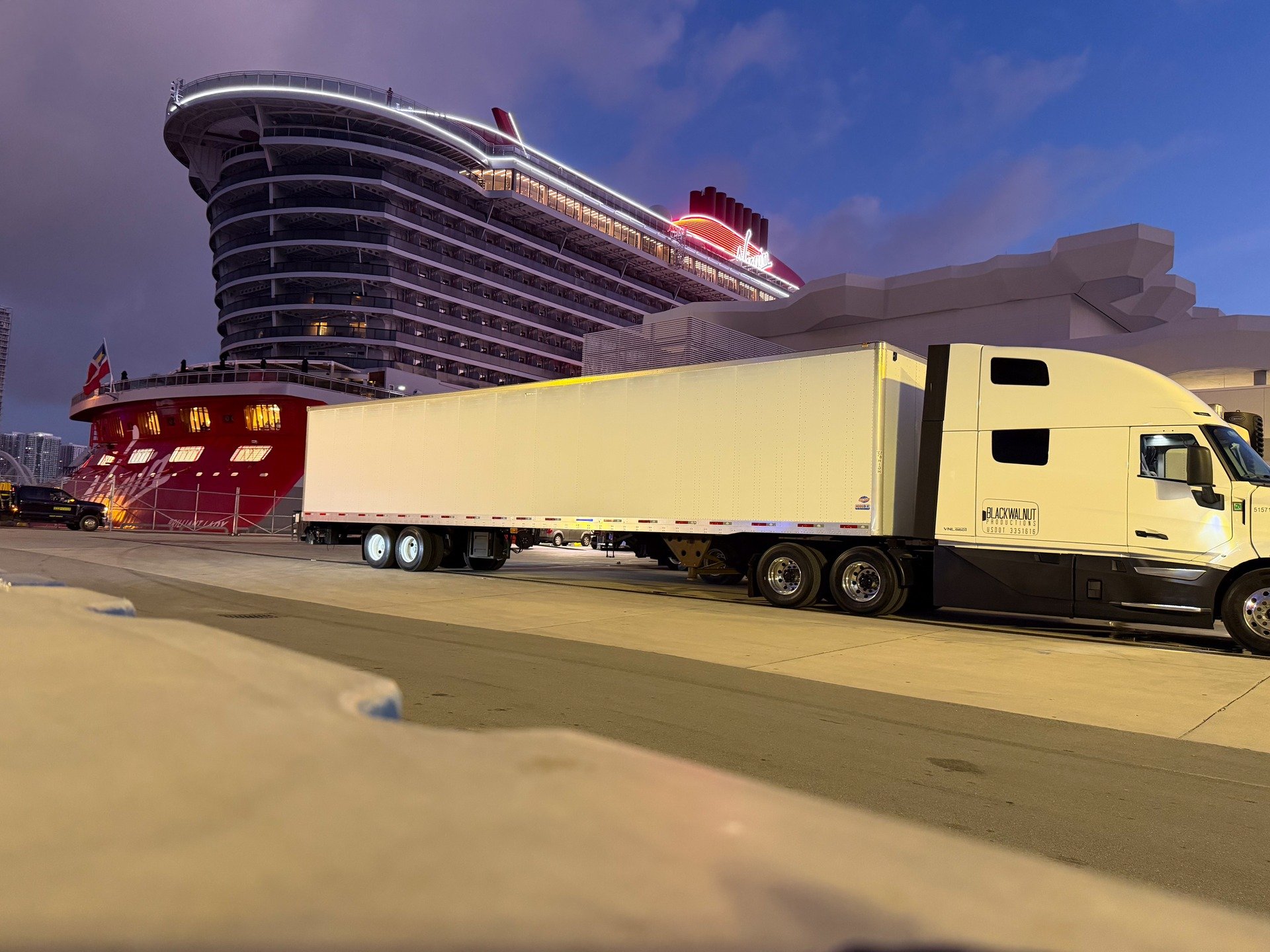 Truck&rsquo;s rolling and we&rsquo;re going places &mdash; behind the scenes getting ready for the cruise show! ⚡🎸🚚
#backstagebts #tourlife #Stagepreparation #LiveProduction #cruiseconcert #BacklineReady