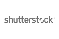 Shutterstock logo in black and gray text