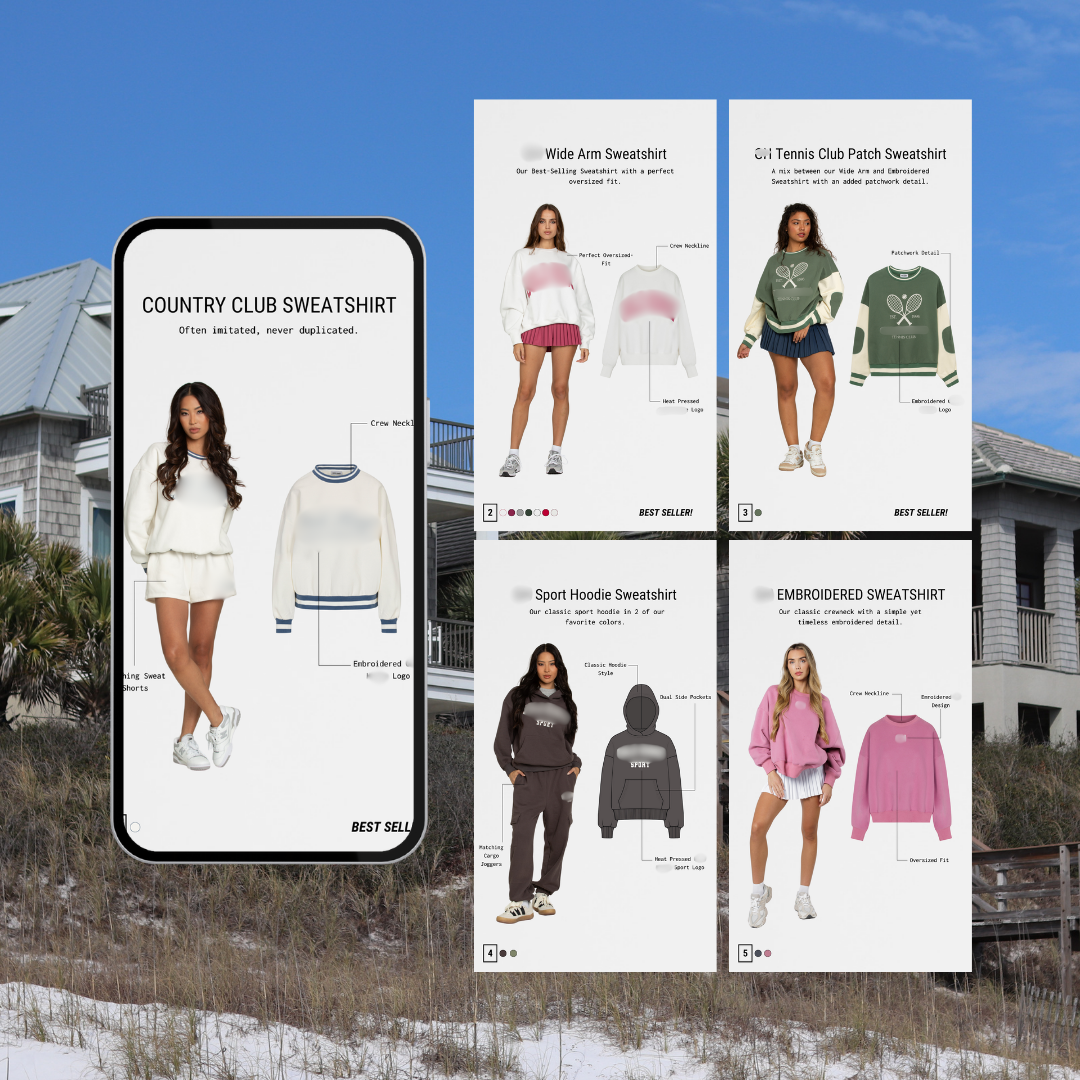 Instagram Story Graphics for DTC E-commerce brand