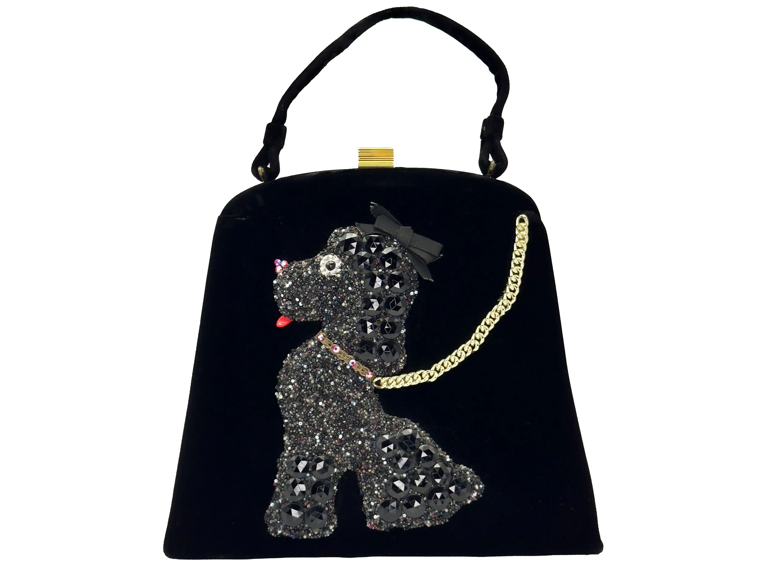 Poodle Purse, Vintage handbag by Source, c.1950s