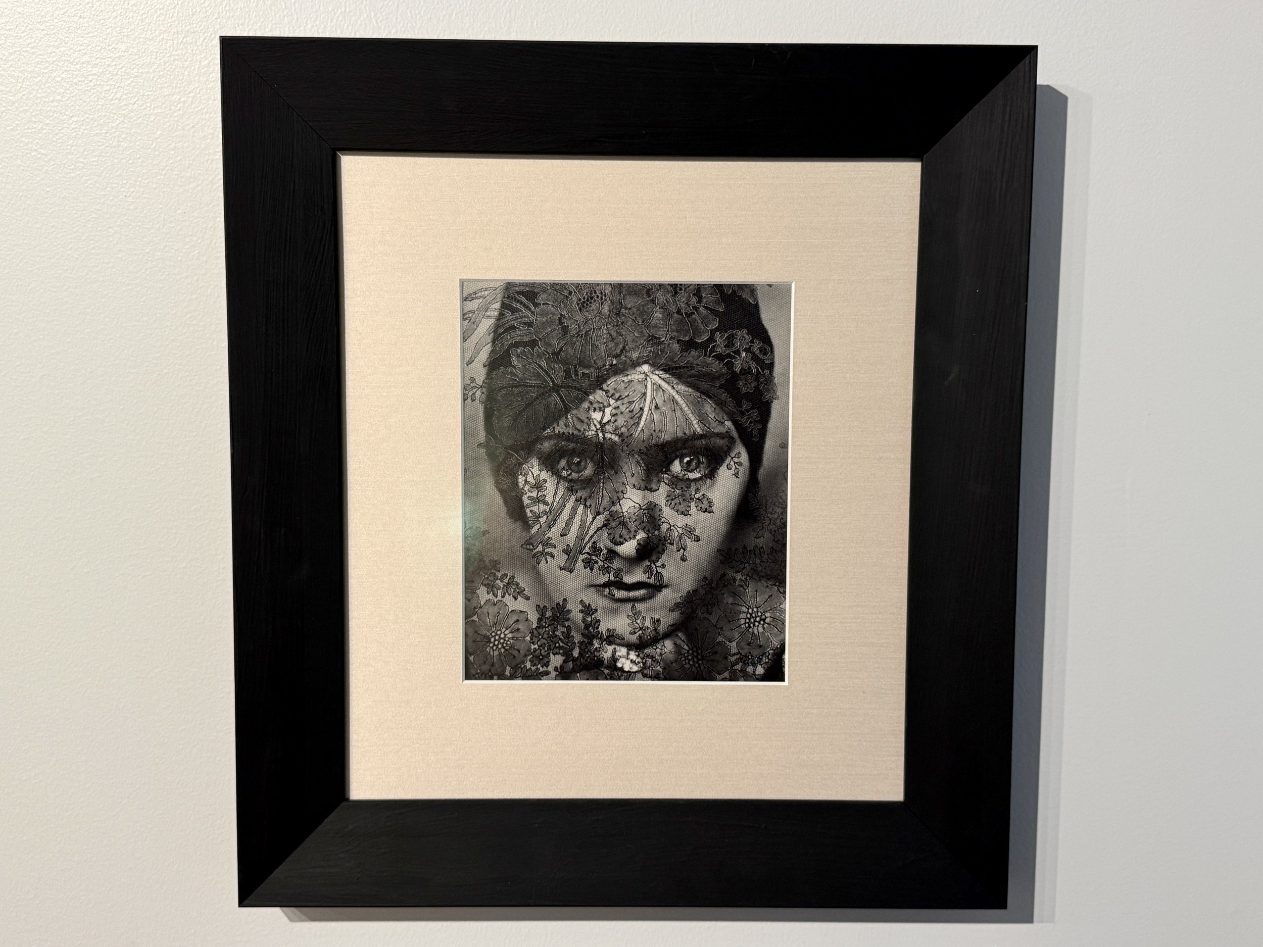 Edward Steichen, "Portrait of Gloria Swanson Behind Lace," Copy of negative