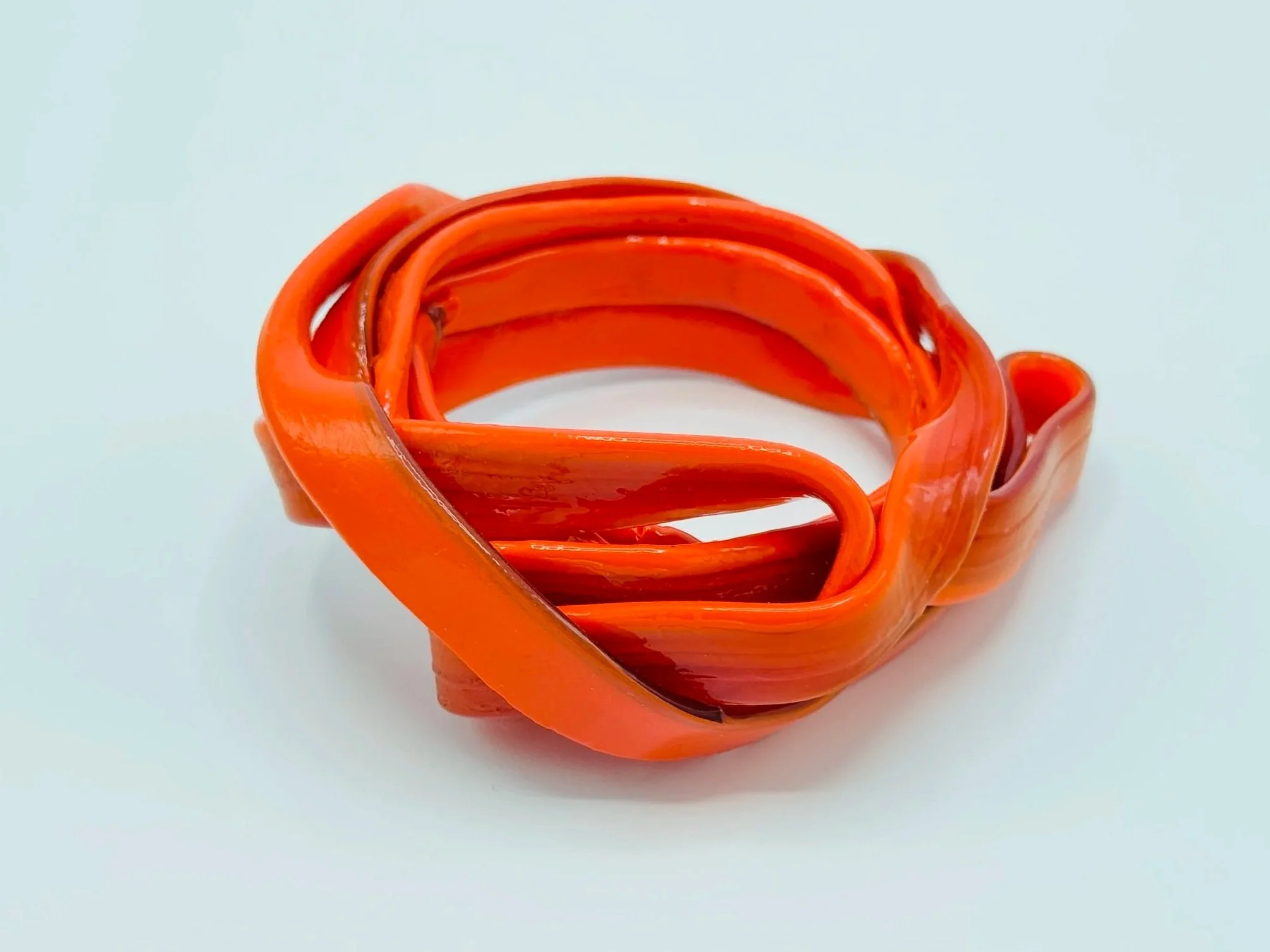 Ribbon Bracelet - Matte Orange
