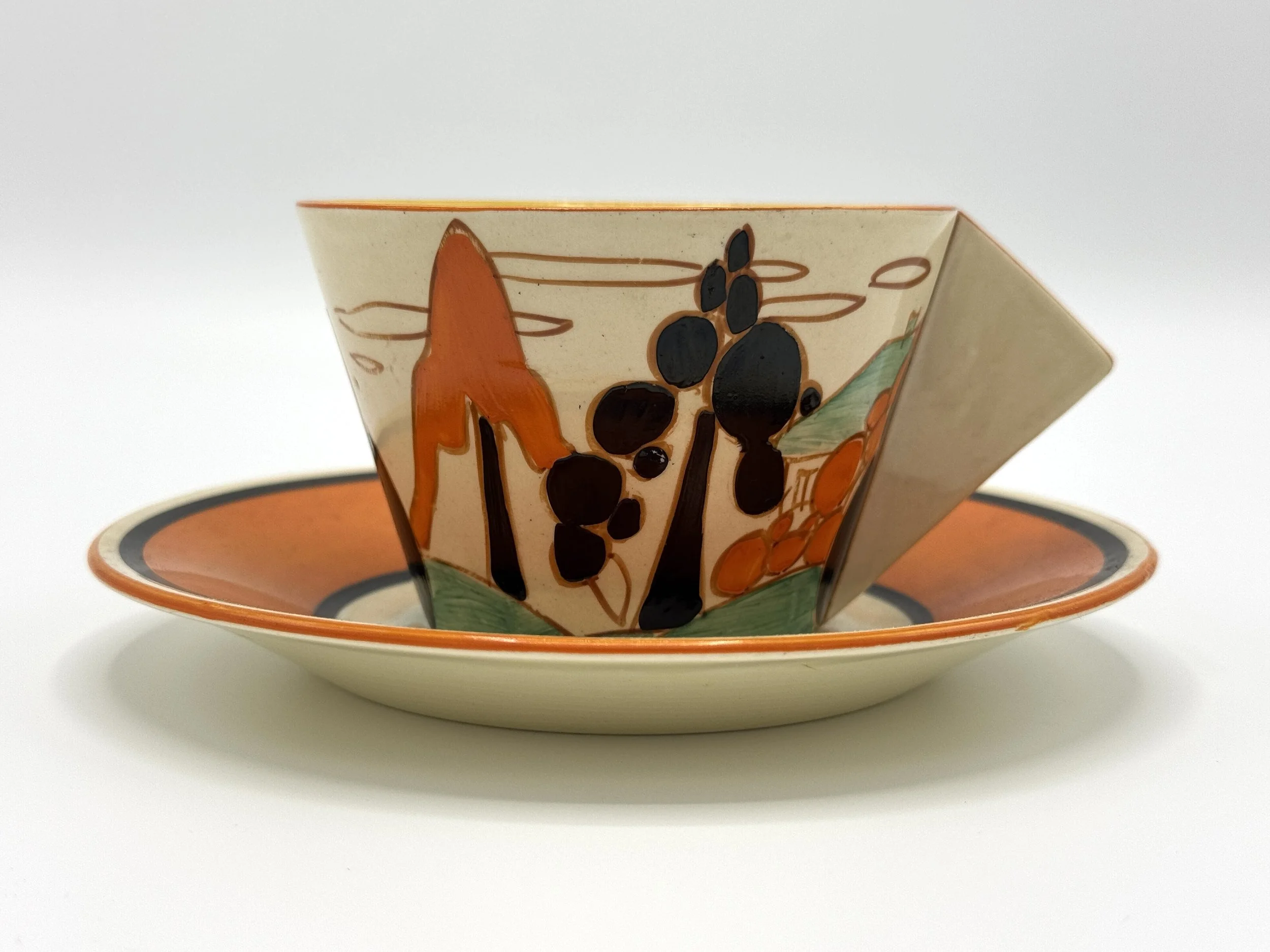 Clarice Cliff, Orange trees & house design, 1931