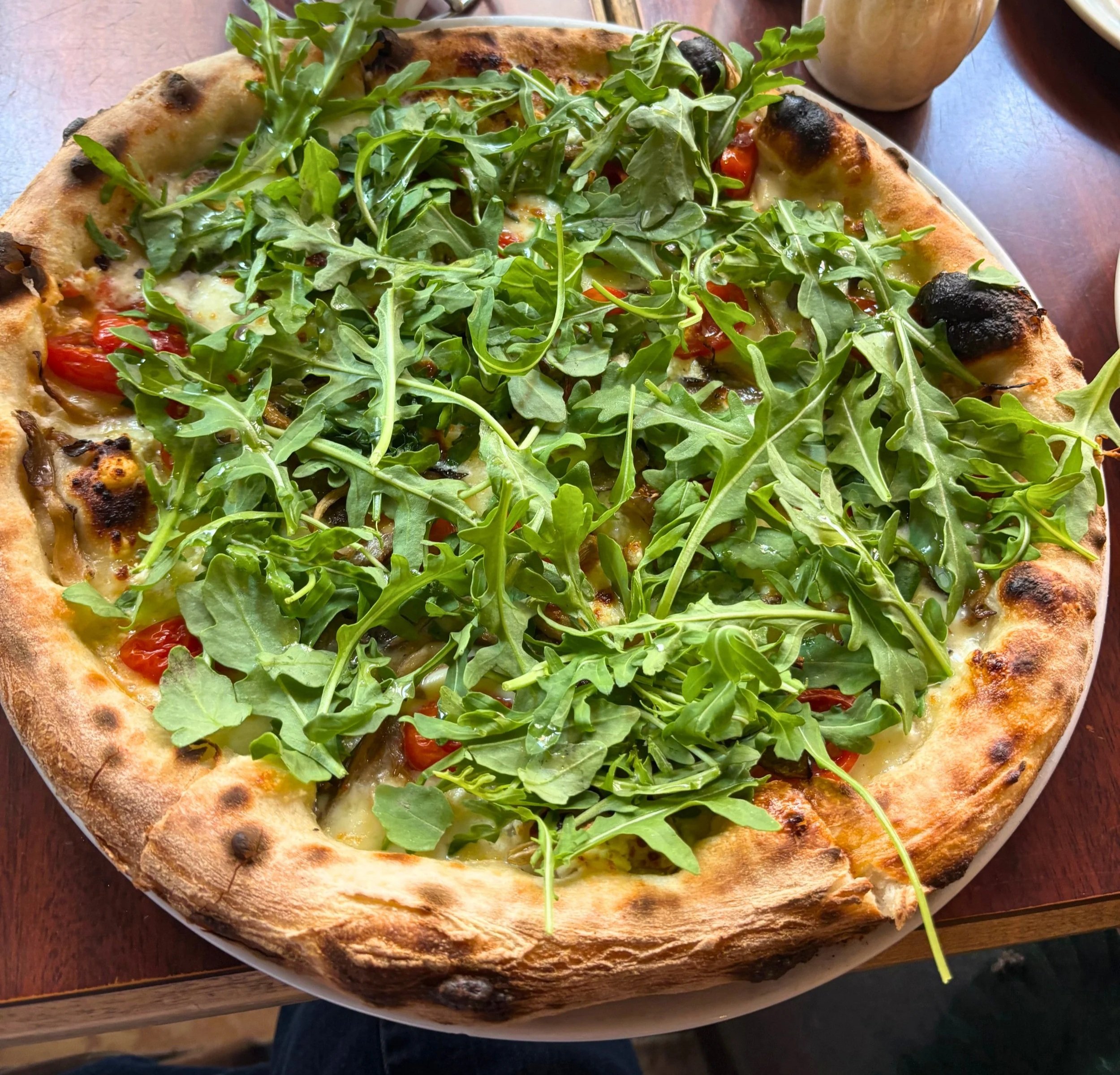 Mushroom pizza Antico Forno Boston North End restaurant