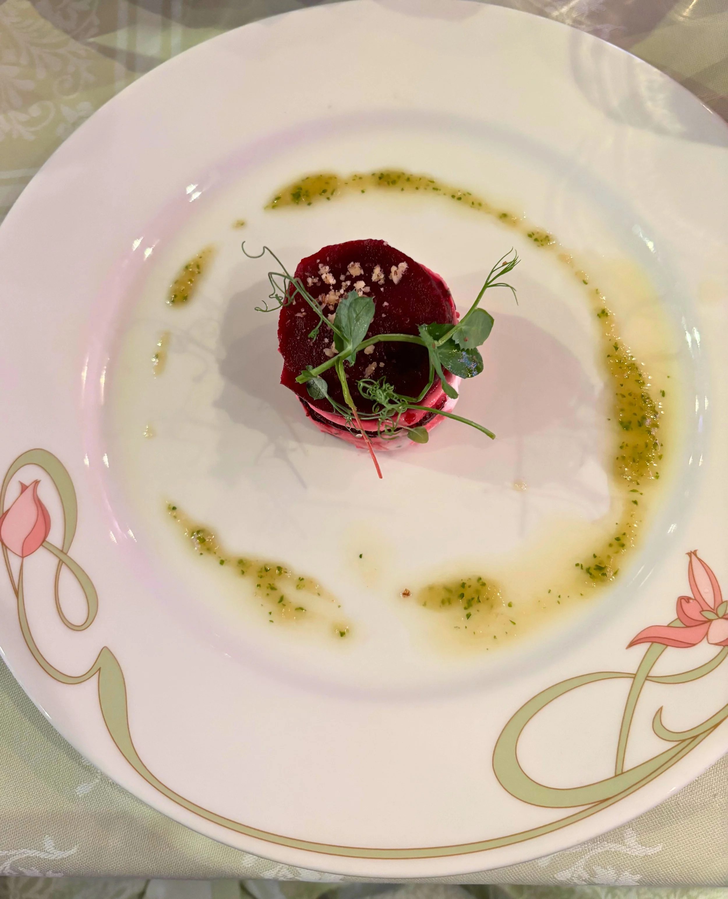 Goat Cheese and Red Beet Napoleon