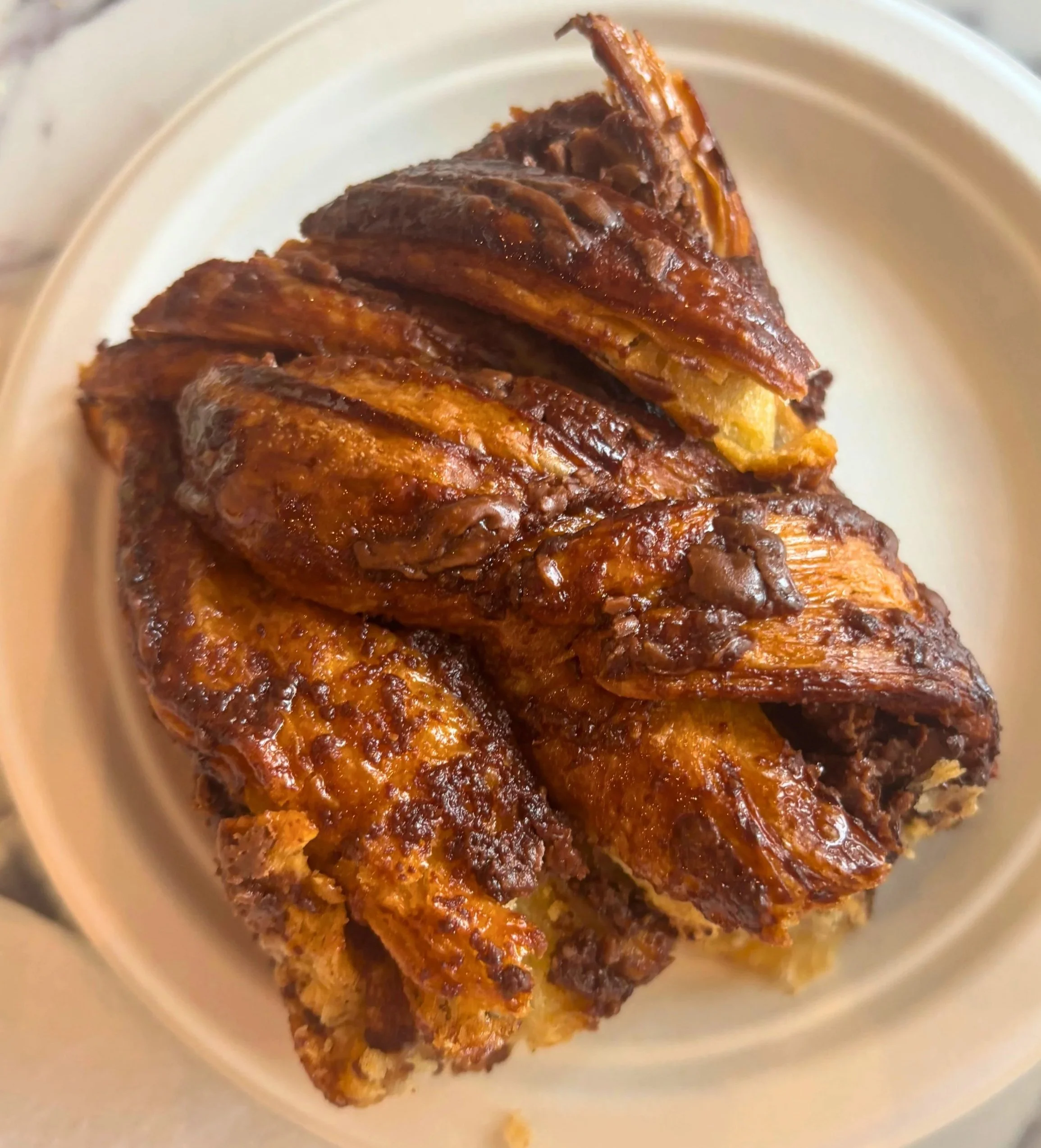 Chocolate babka slice Boston bakery dessert