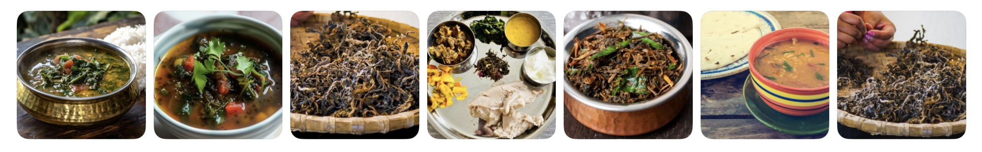 Gallery of gundruk ko jhol in Nepal, showing traditional soup made with fermented leafy greens and examples of gundruk used in Nepalese home cooking.