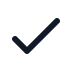 A blue checkmark icon.