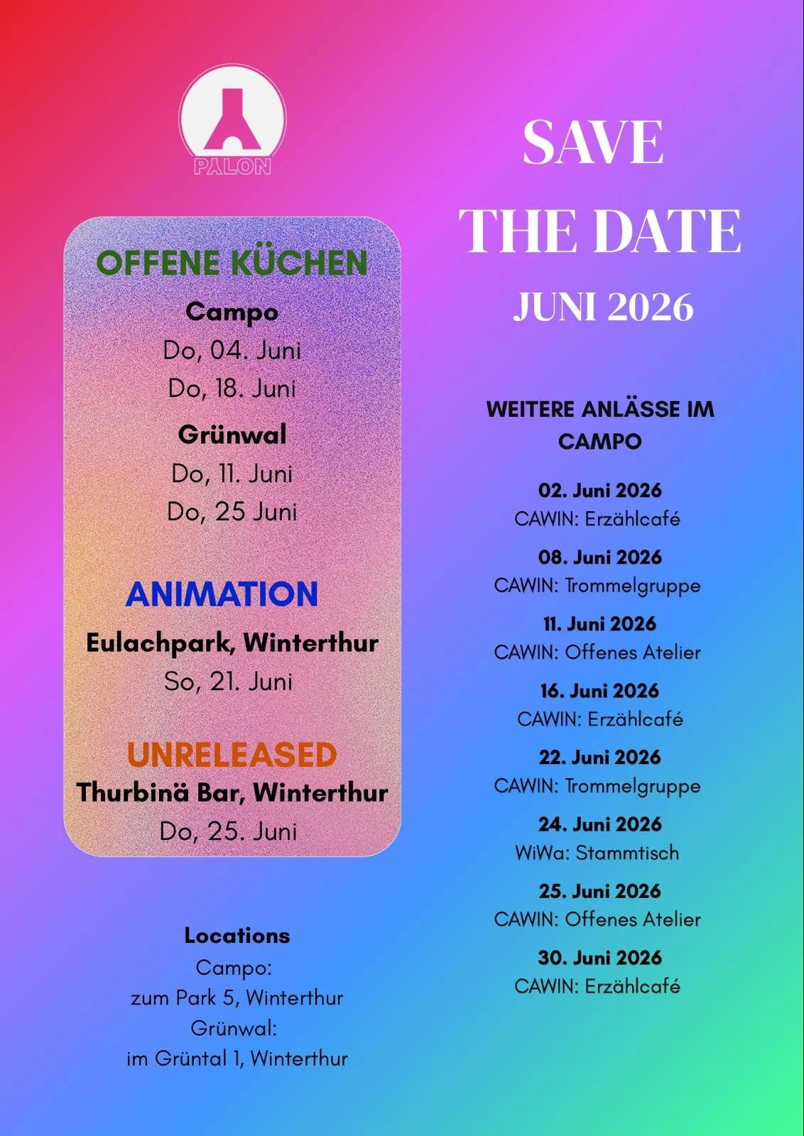 SAVE THE DATE JUNI 