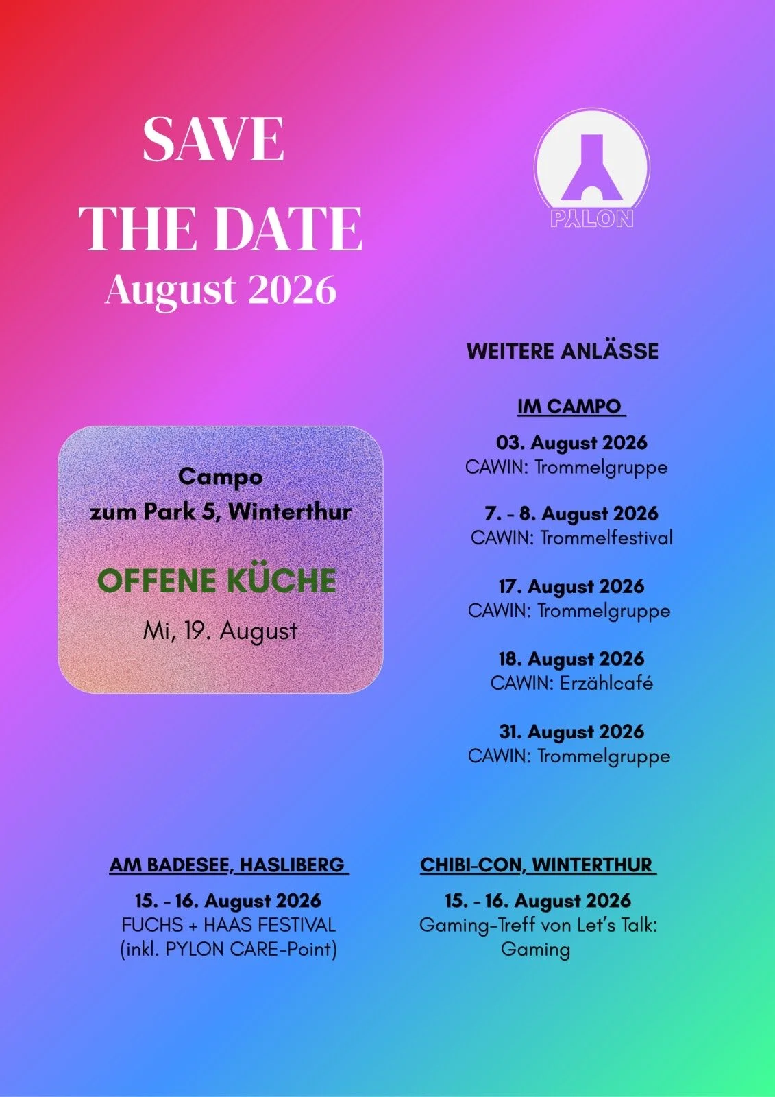 SAVE THE DATE (August) 