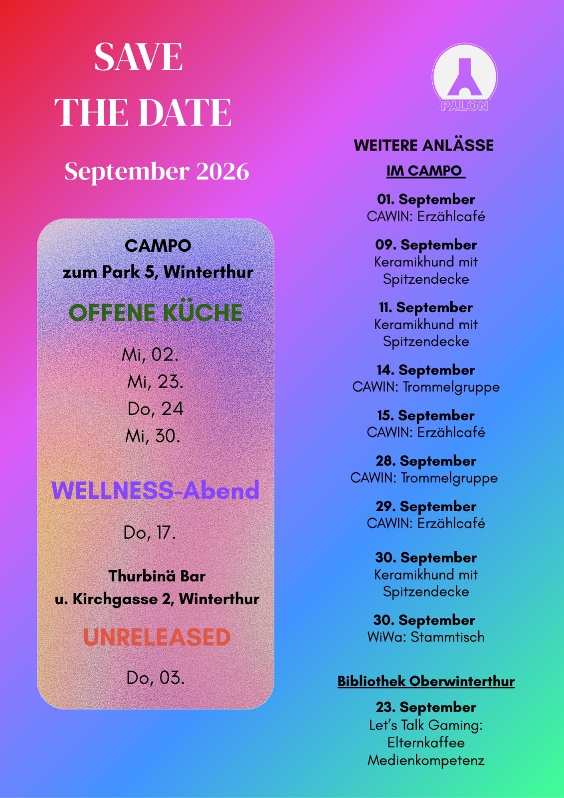 SAVE THE DATE (September) 