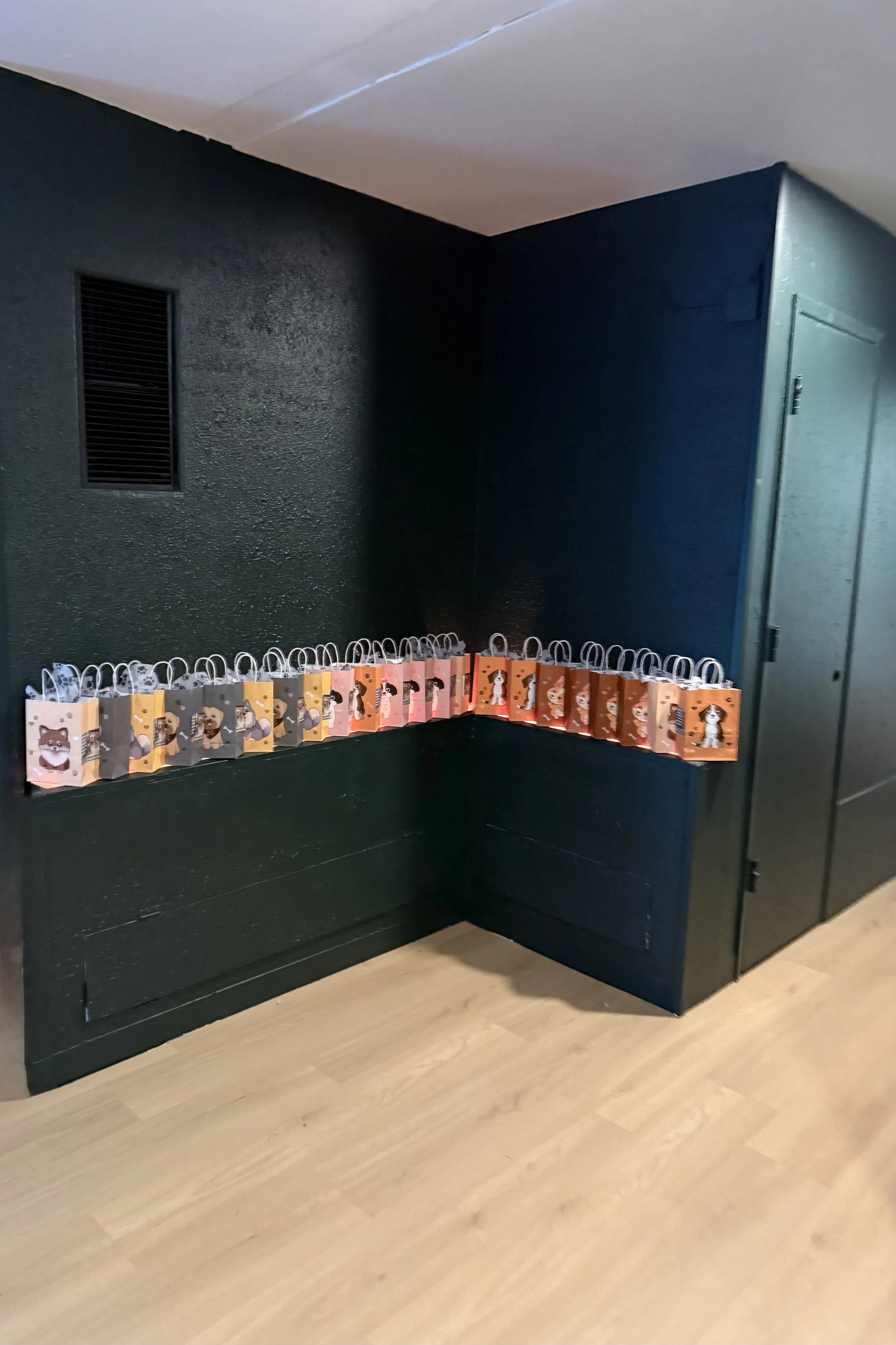 Gifts from Realtor Rhonda Riley to her clients in puppy Yoga