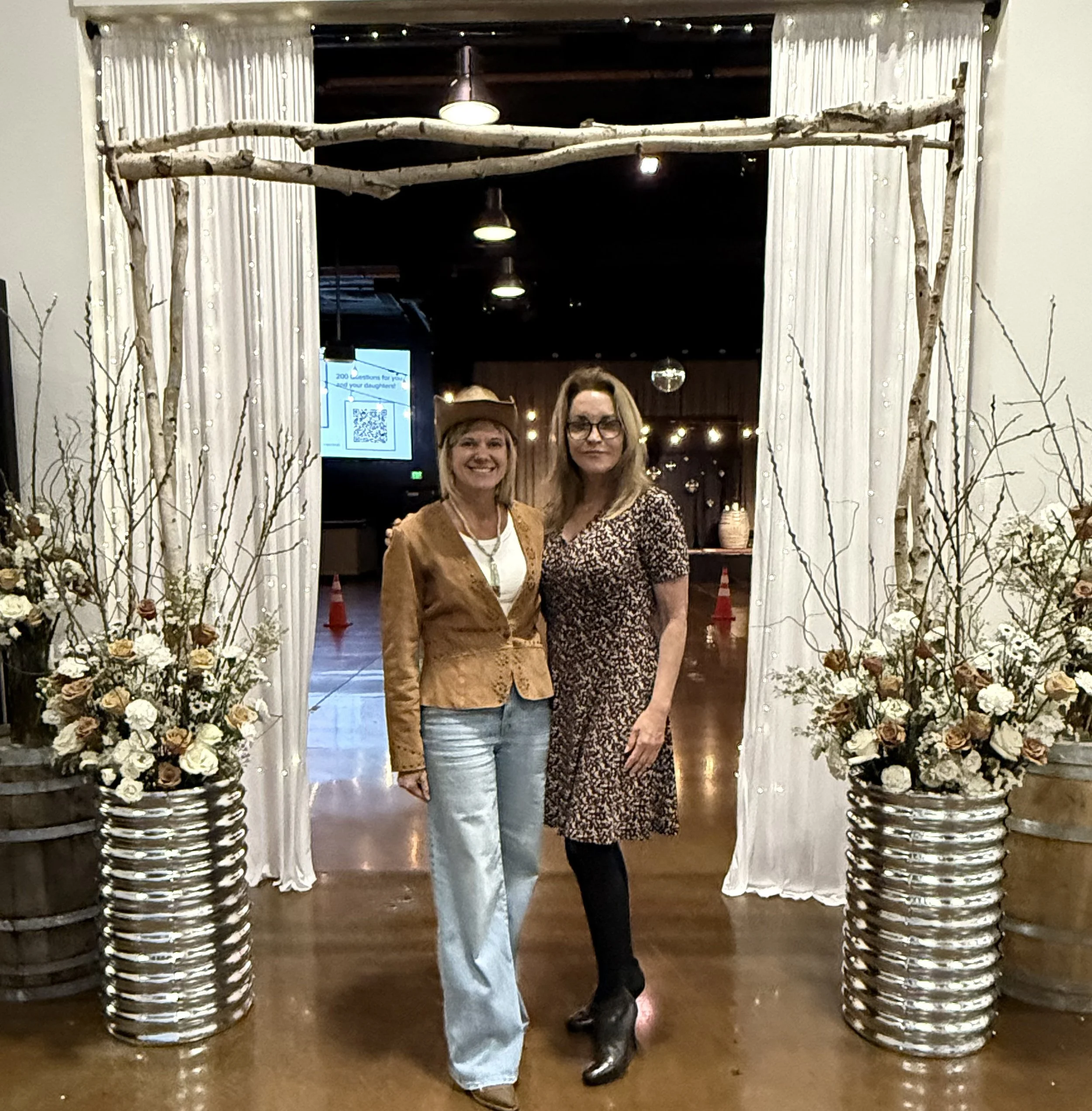 Real estate agent Rhonda Riley with a friend enjoying the Young Life Father Daughter Dance in Portland, OR