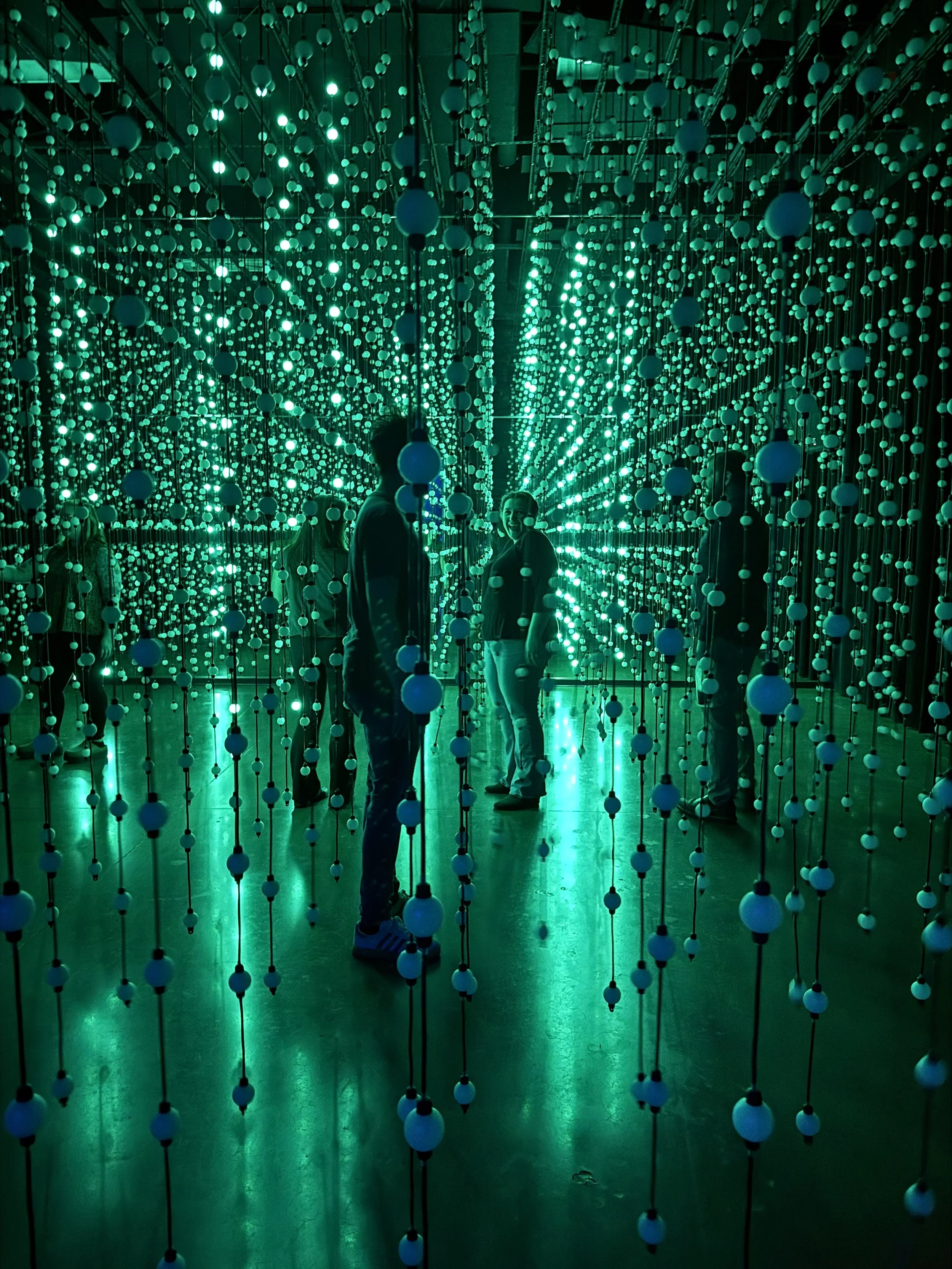 Colorful lights and interactive exhibits at Hopscotch VIP client experience in Portland, OR