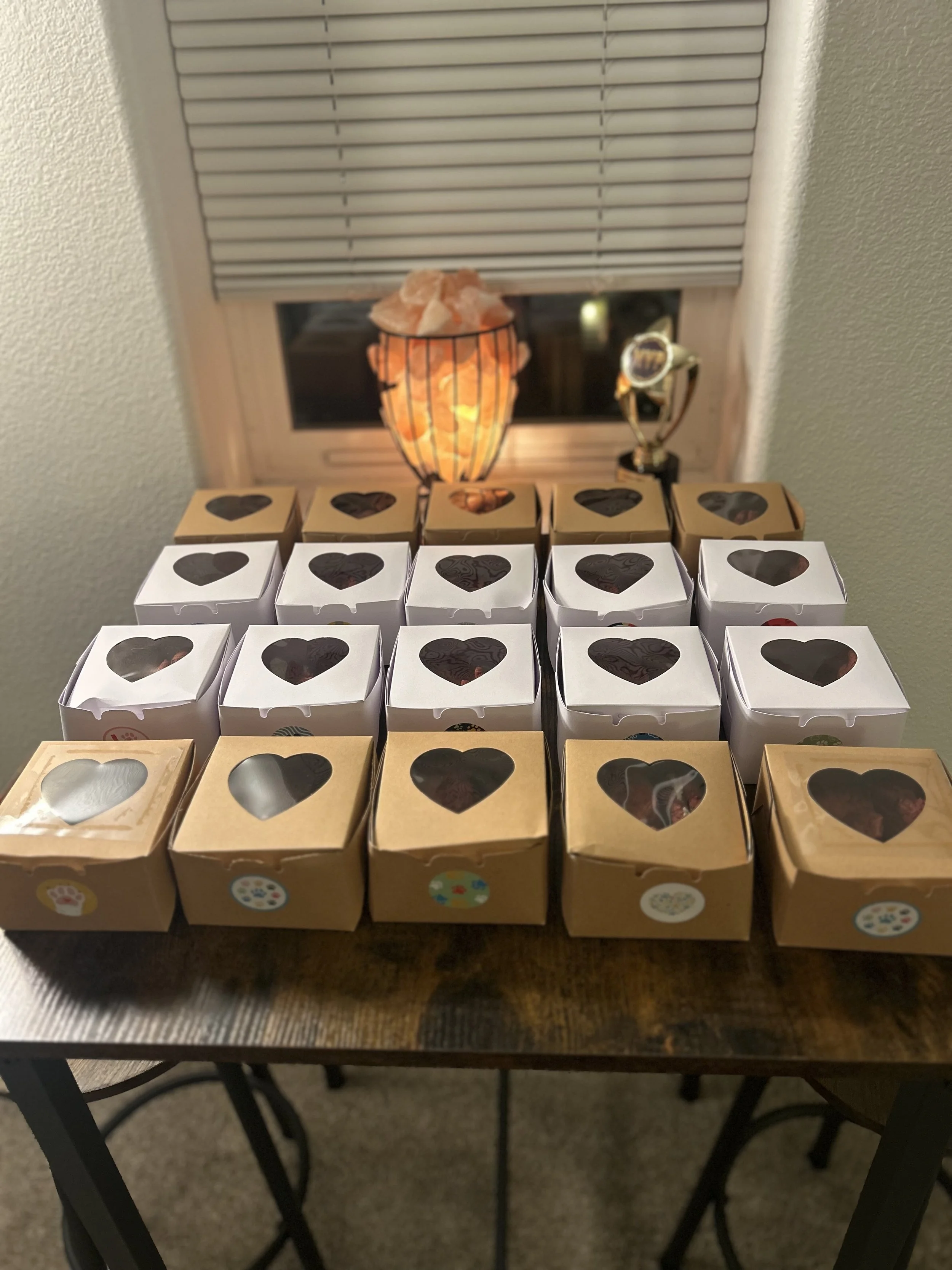 Homemade cookies prepared by Rhonda Riley for attendees of Puppy Yoga 2025 VIP client event in Portland, OR