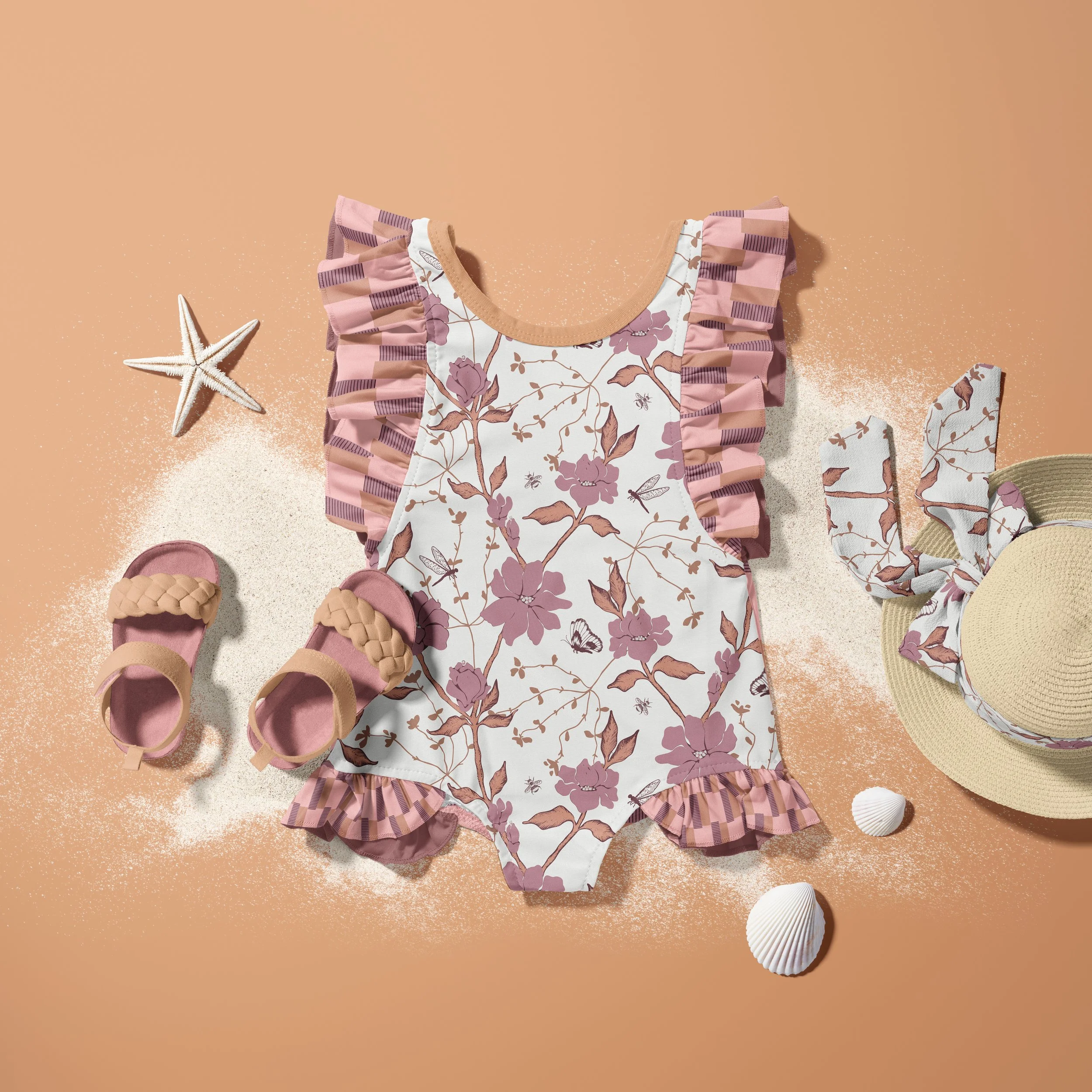 Baby Ruffle Swimsuit and Hat Mockup by Creatsy┬«.jpg