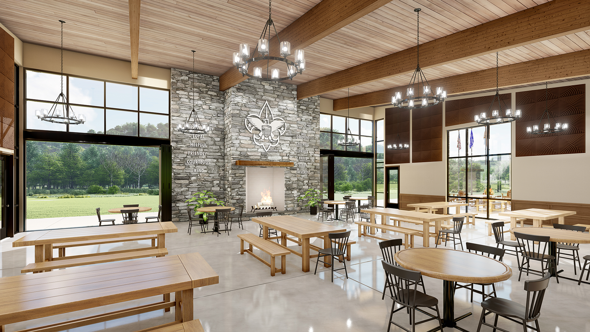 Photorealistic 3D rendering of interior