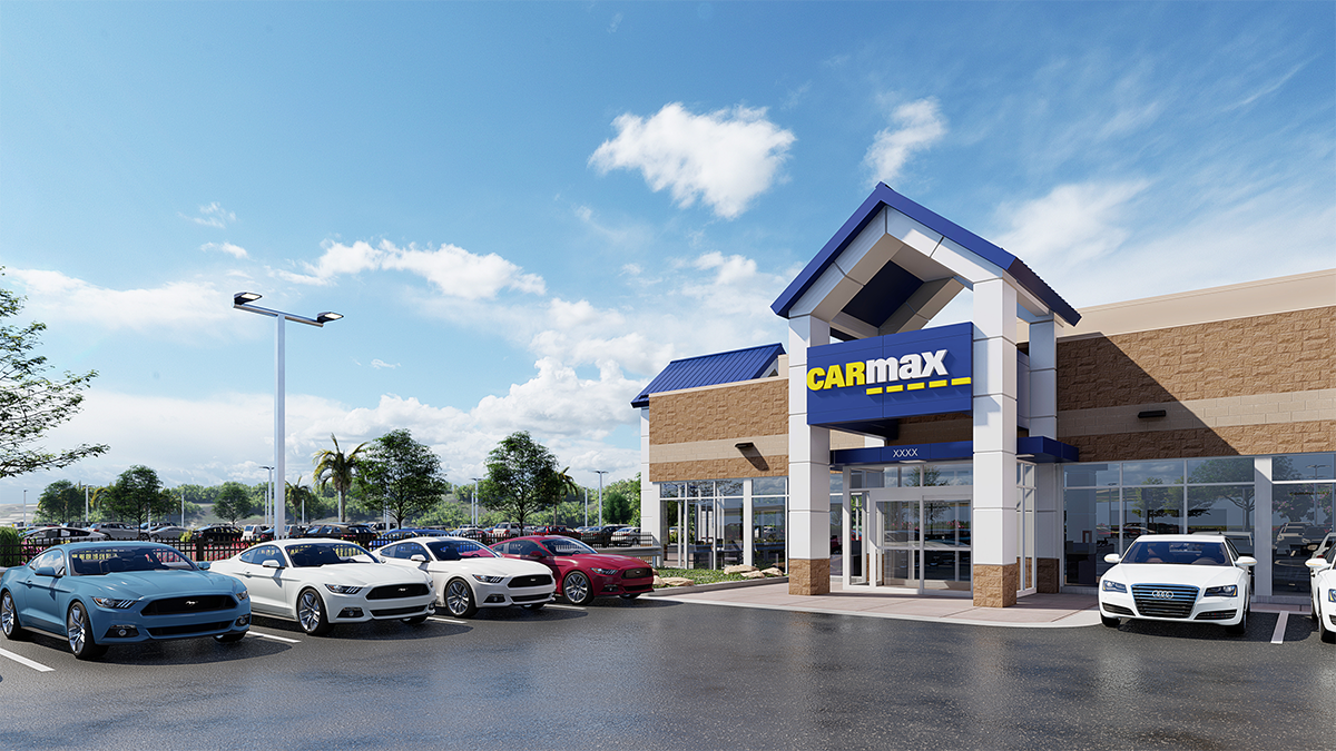 Photorealistic 3D architectural visualization of Carmax