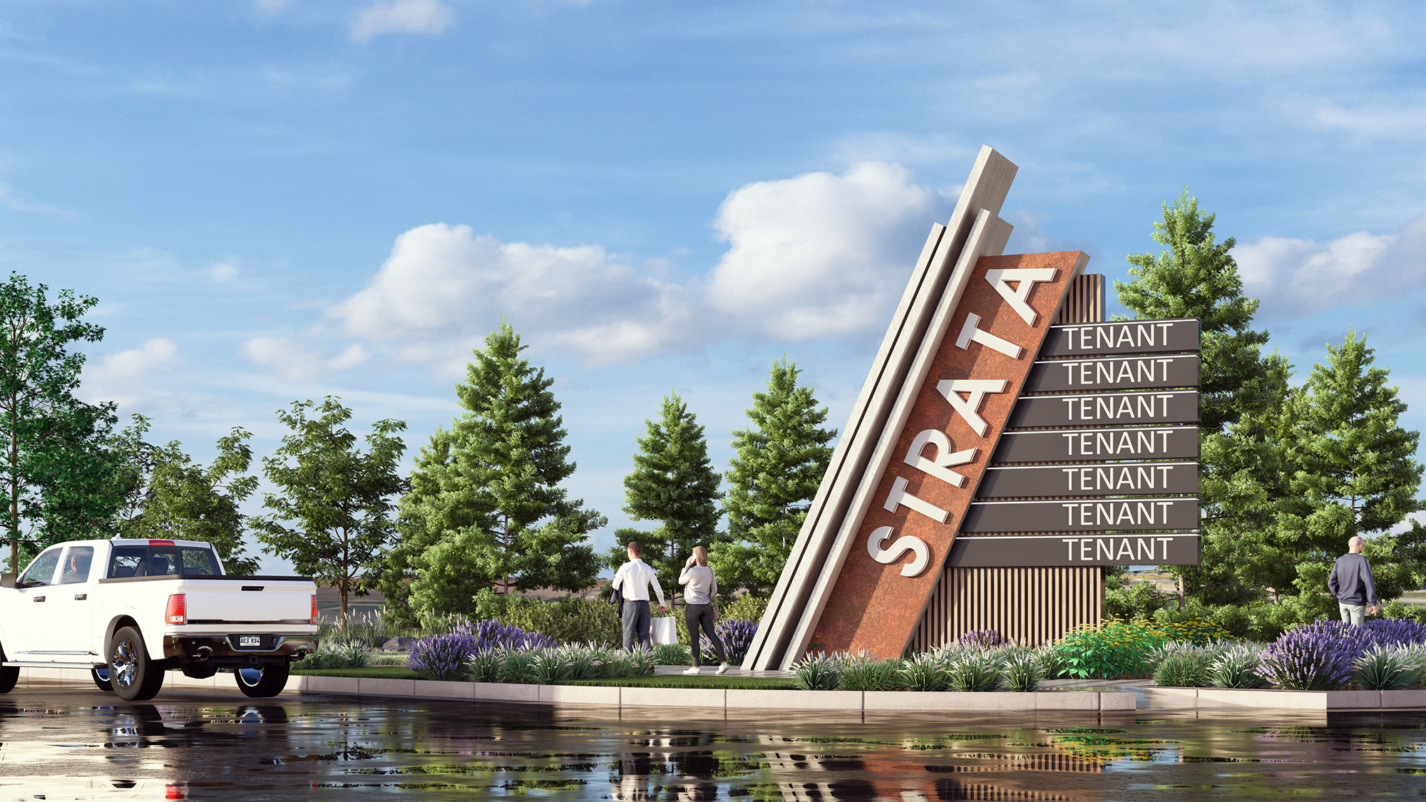 Photorealistic 3D commercial monument rendering