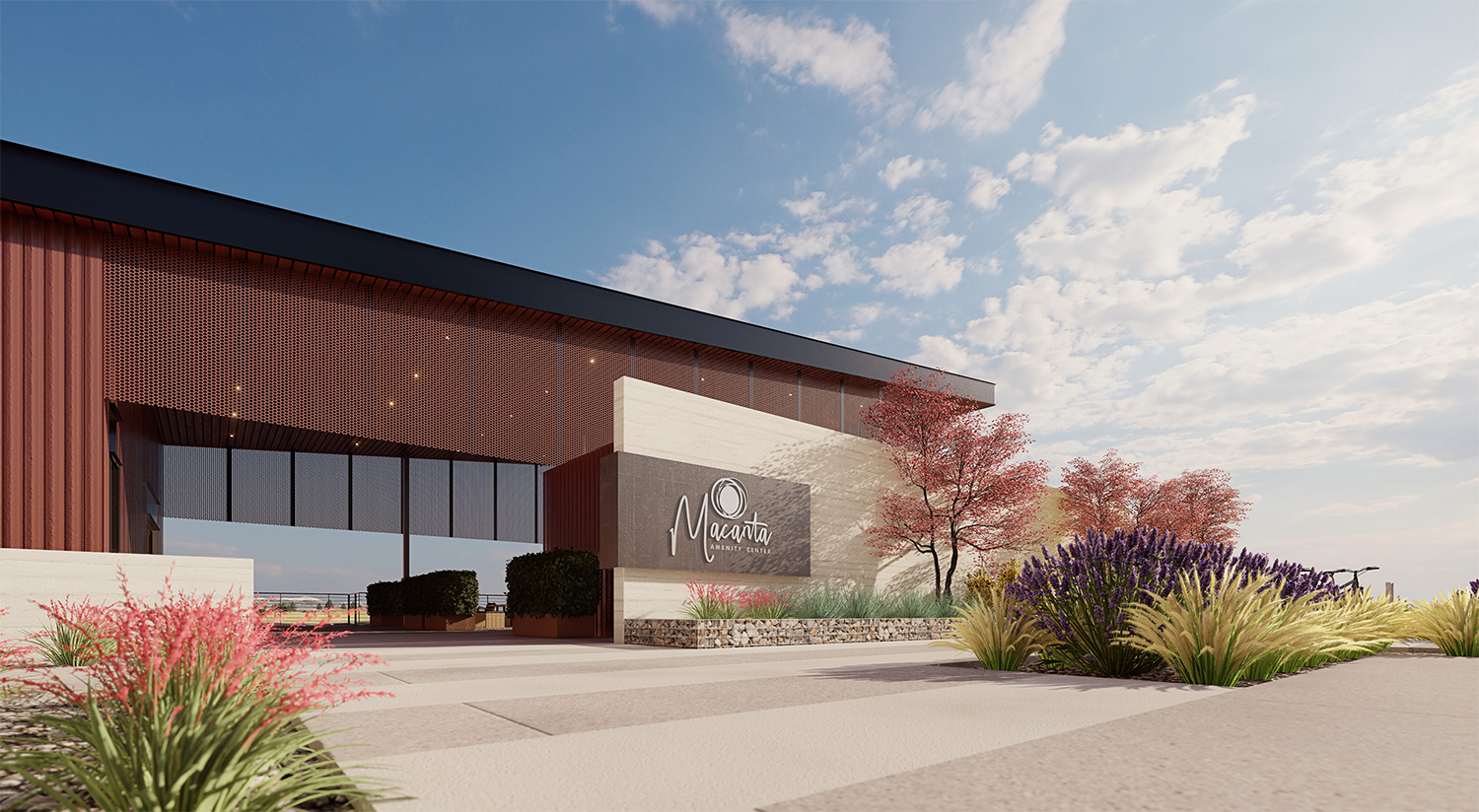 Photorealistic architectural rendering of the Spoke at Macanta, a master planned community in Castle Rock