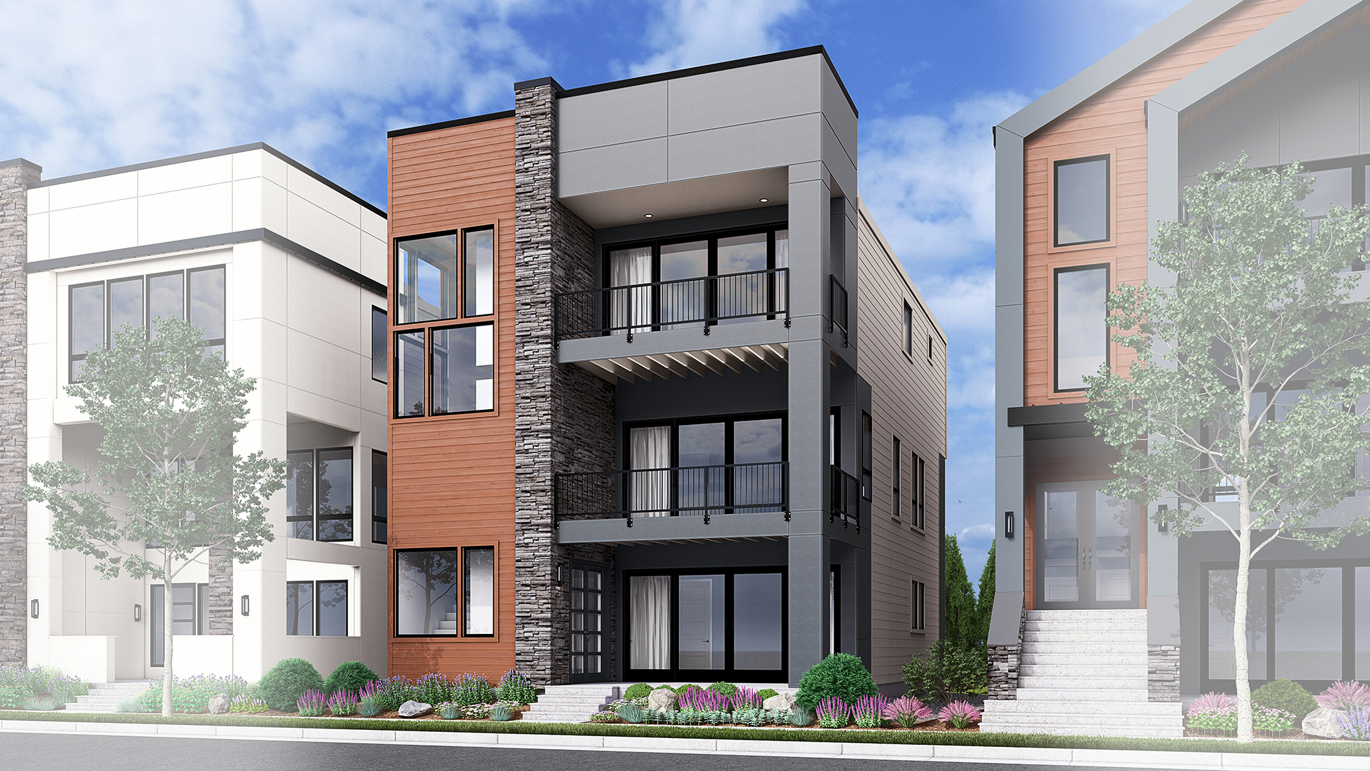 Architectural 3D elevation rendering