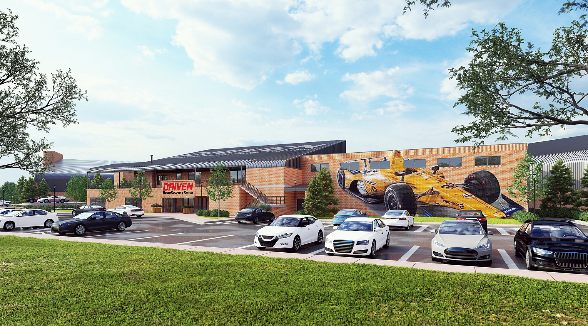 Photorealistic 3D architectural visualization of Drive Concept