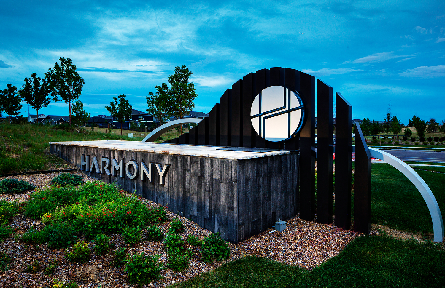 Monumentation at Harmony, a master planned community in Aurora, Colorado