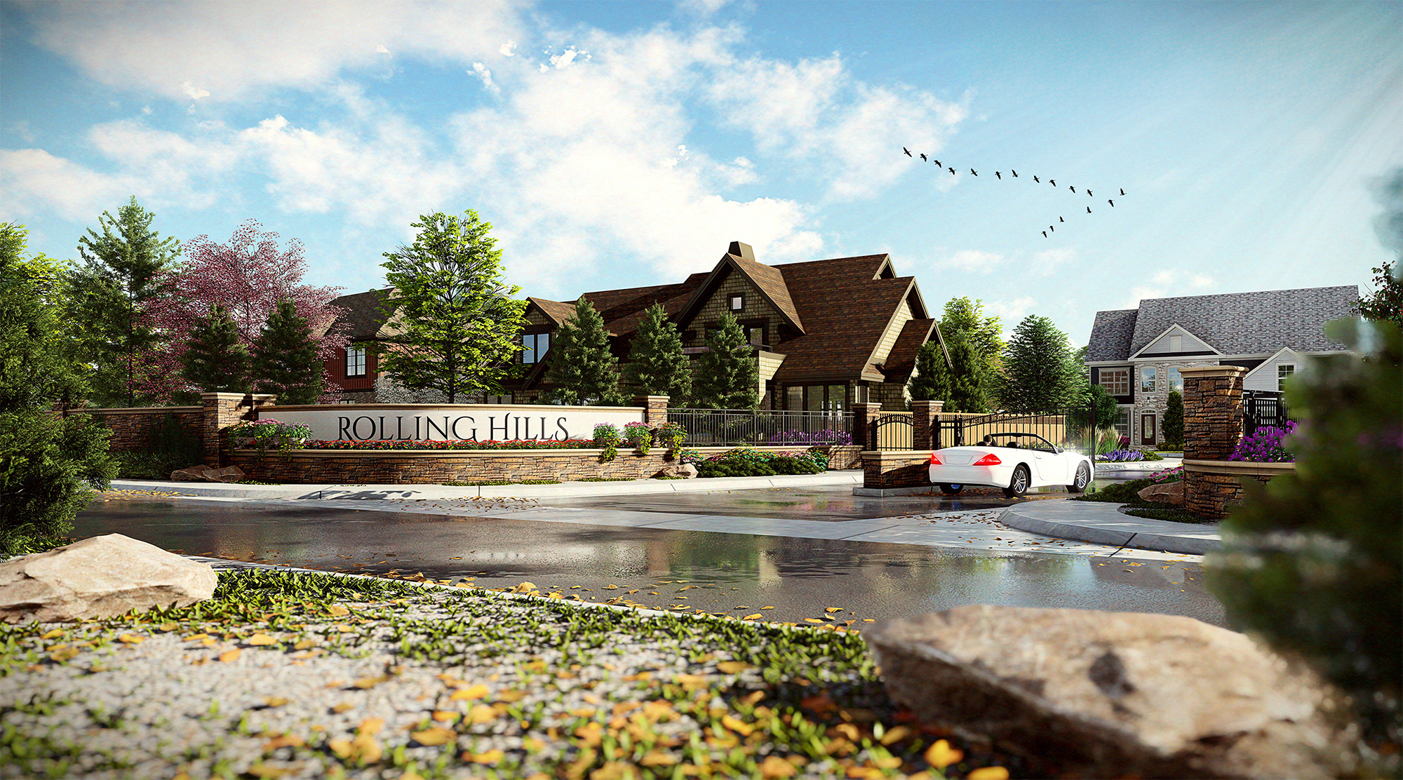 3D photorealistic community perspective rendering