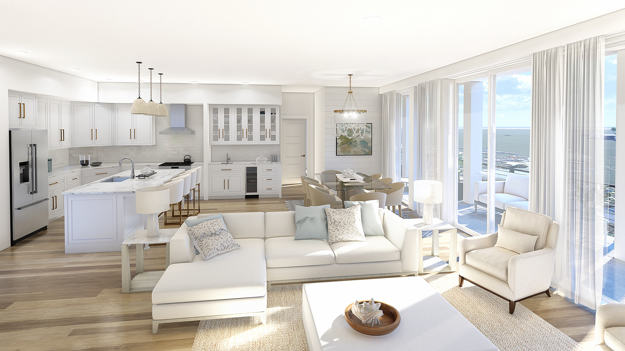 Photorealistic 3D rendering of interior