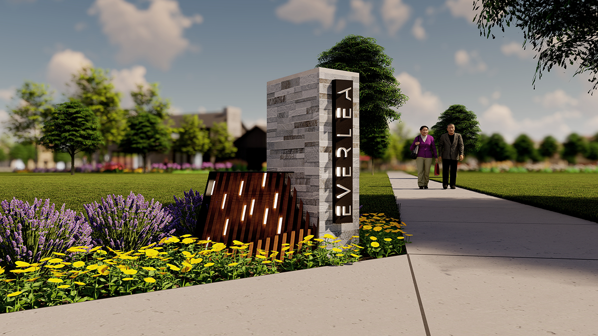 Photorealistic 3D rendering of Everlea secondary monument