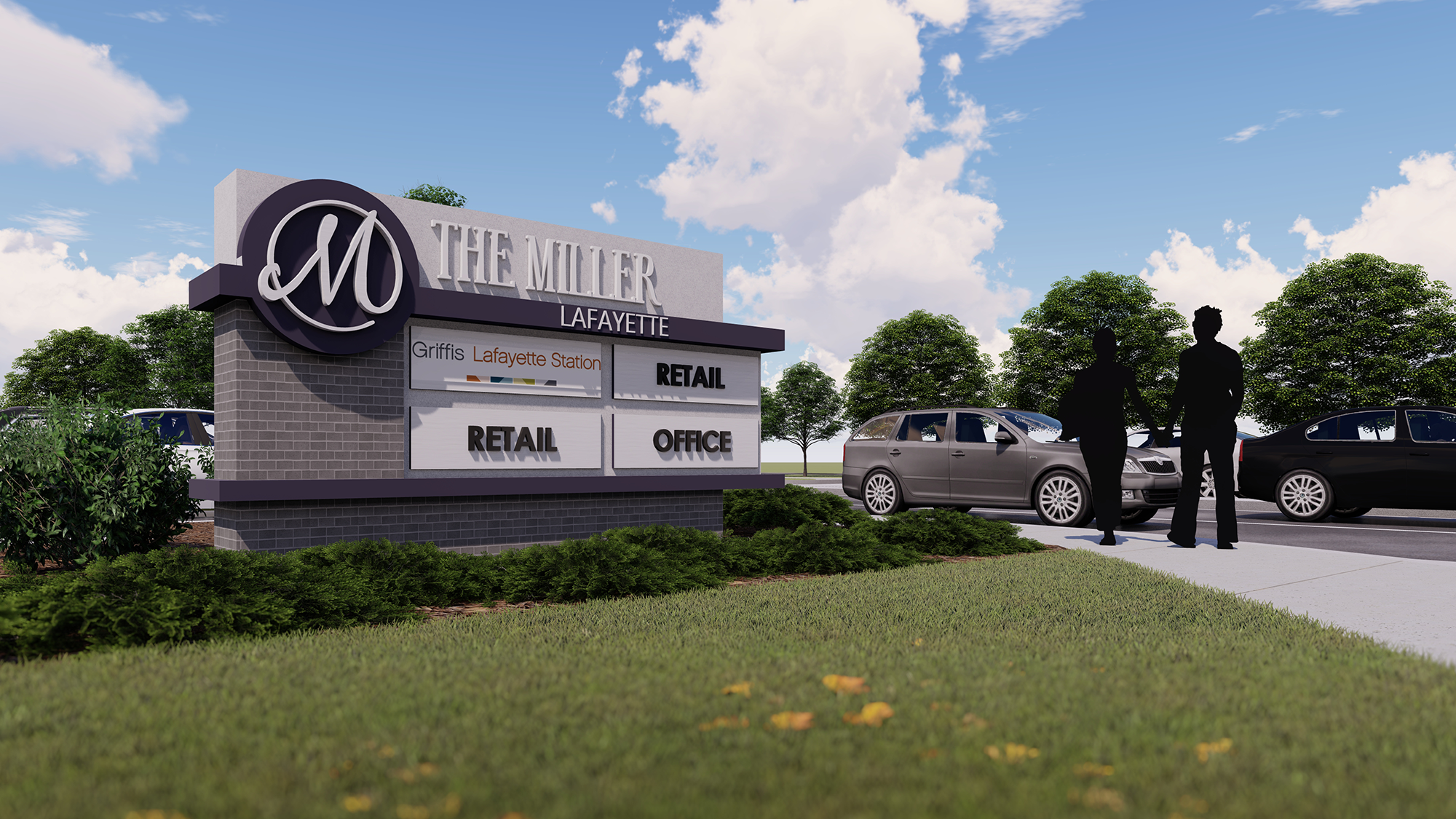 Photorealistic commercial monument rendering
