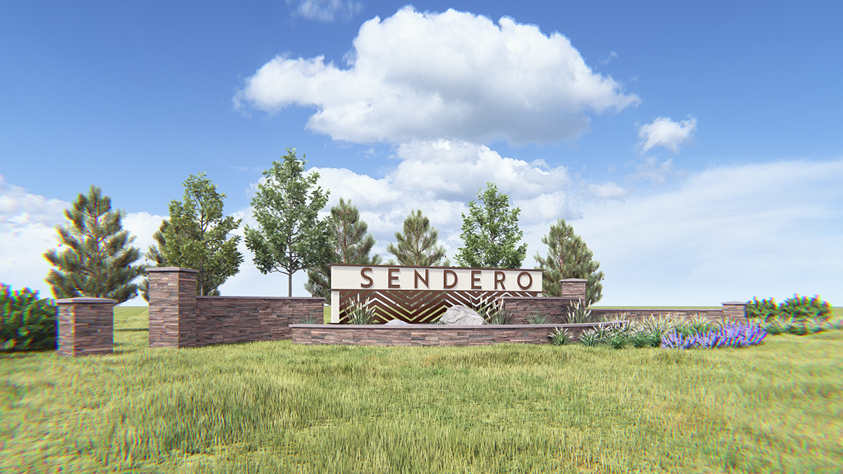 Photorealistic 3D rendering of Sendero monumentation