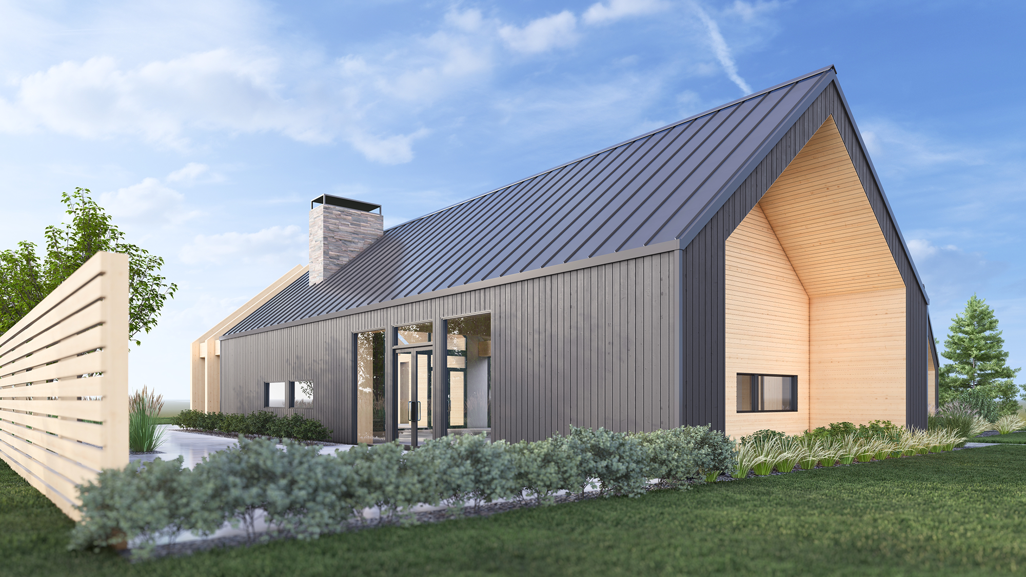 Community Center 3D architectural rendering 