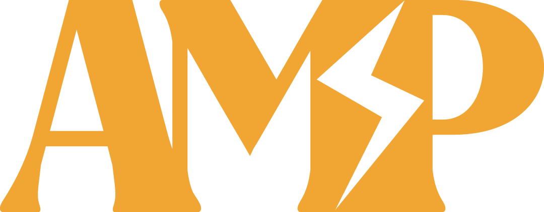 The logo of Amanda Macchia Photography with its stylized text and a lightning bolt in the middle.
