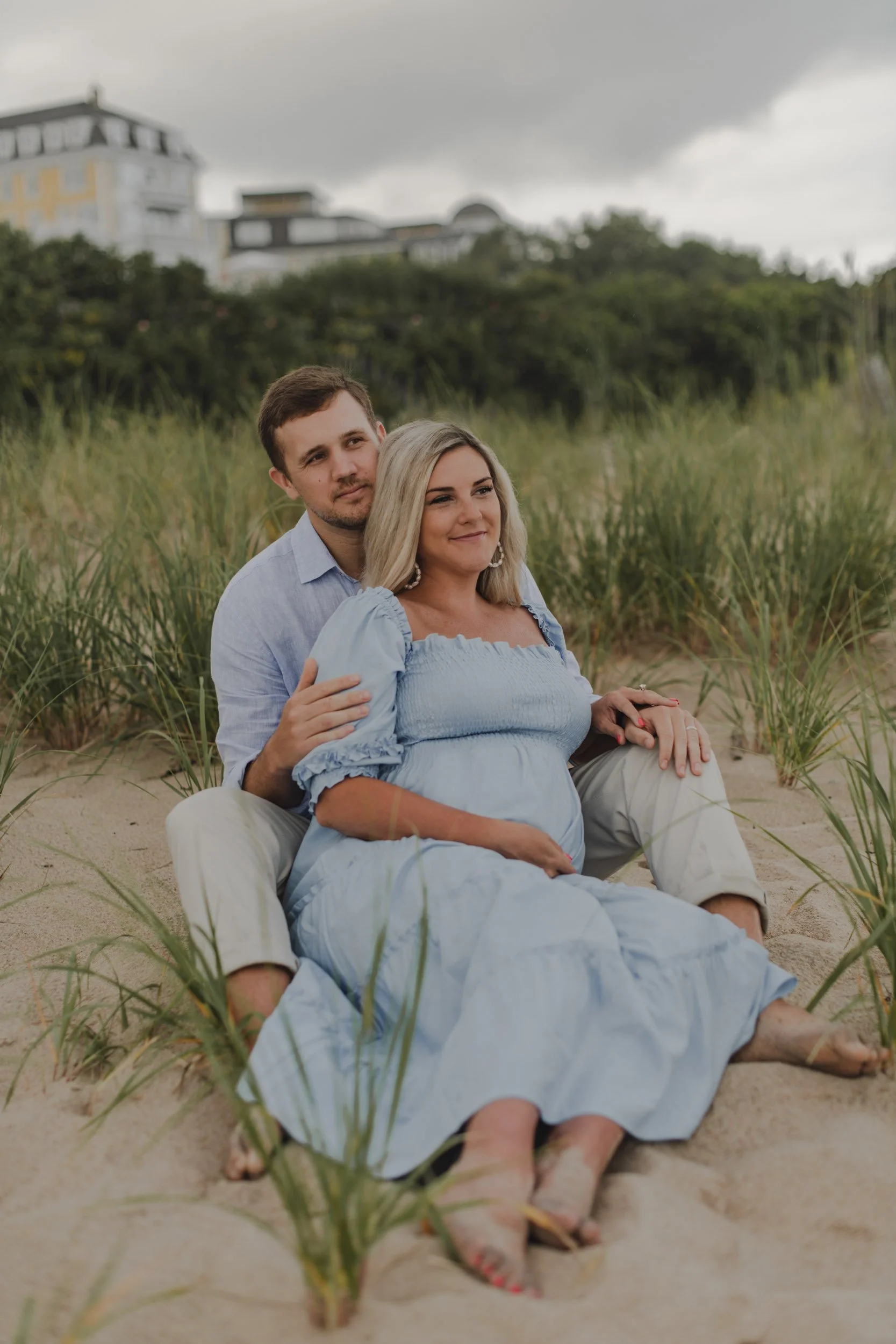 Maternity: Whitney + Chris at Ocean House Beach in Watch Hill, RI