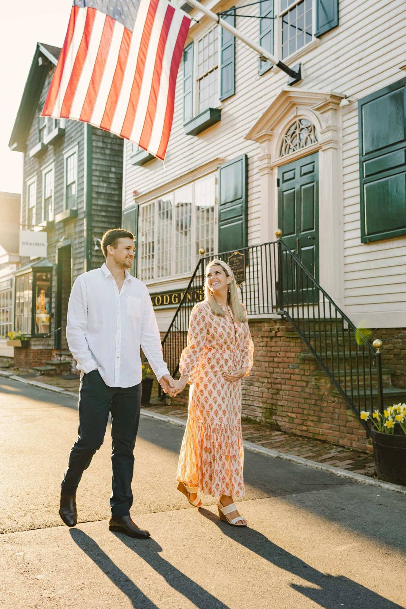 Maternity: Bowen's Wharf Sunrise Maternity Announcement Session