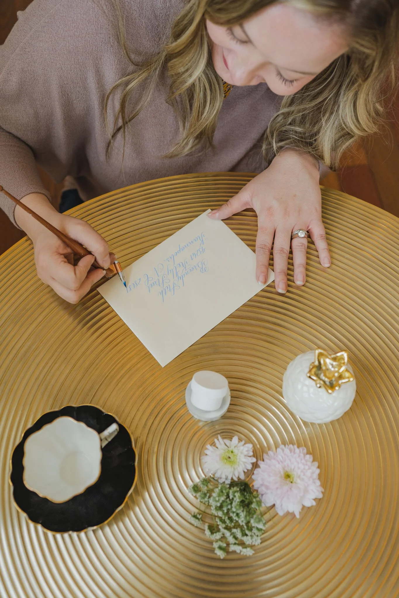 Branding: Celebrating Giveaway Winner Rosebud Calligraphy at the Ladyfinger Lounge