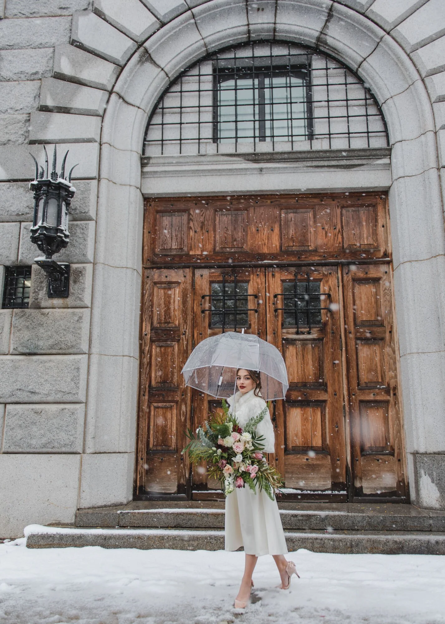 Editorial: Caught In a Snow Globe - A Modern Winter Elopement at The Liberty Hotel