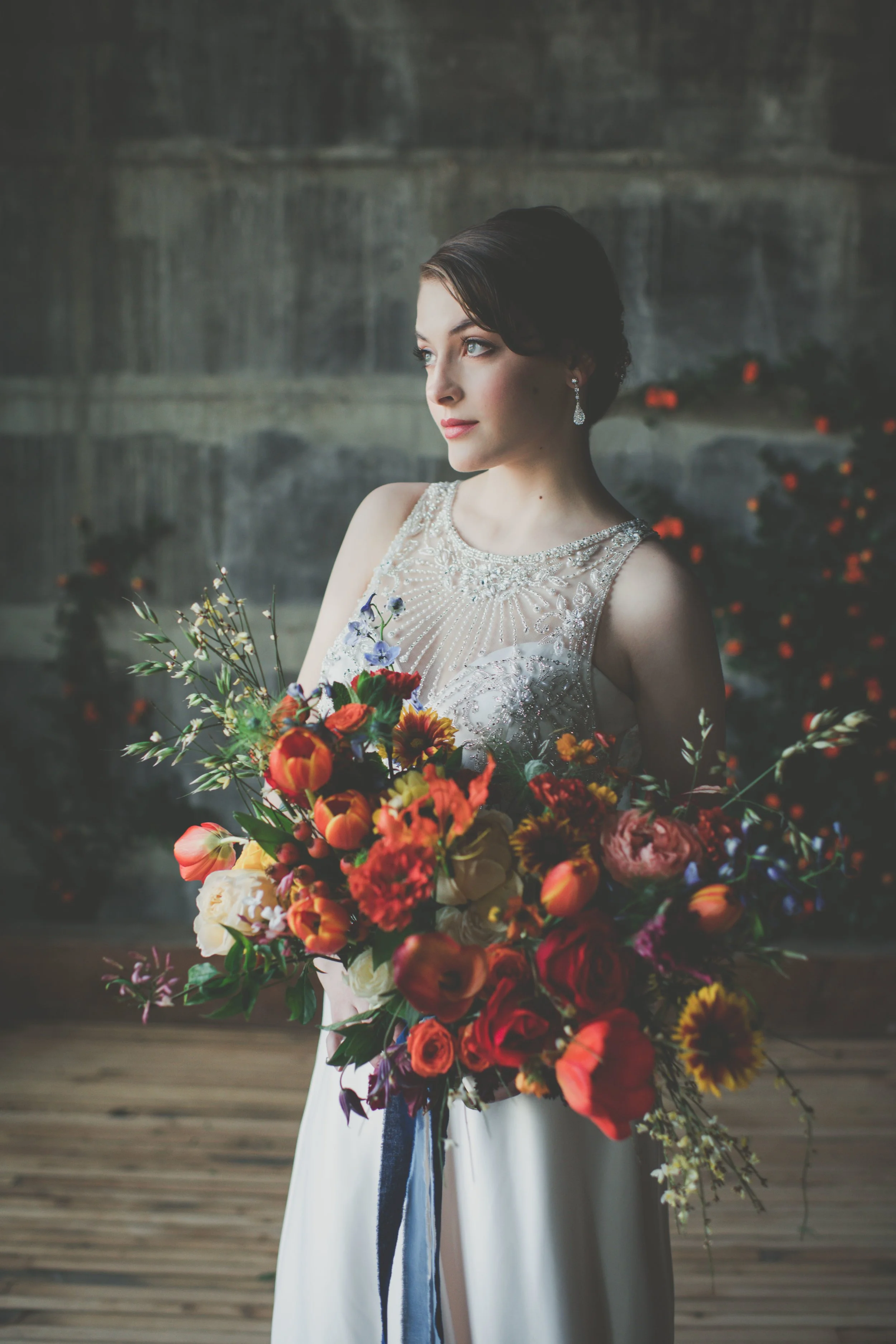 Editorial: Moody Art Deco Spring Wedding