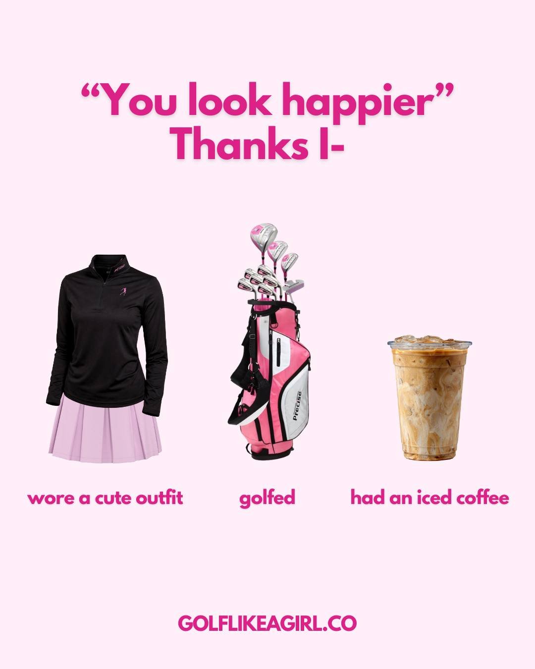 It doesn't take much 🤭

#GolfLikeAGirl #GolfInspo #TeeTime #GolfAddict #Golf #WomenInGolf #GolfLife #GolfCommunity #SheGolfs #GirlsWhoGolf