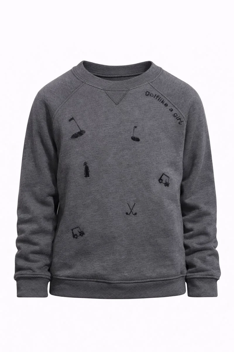Kids Golf Like a Girl Icon Crew Neck