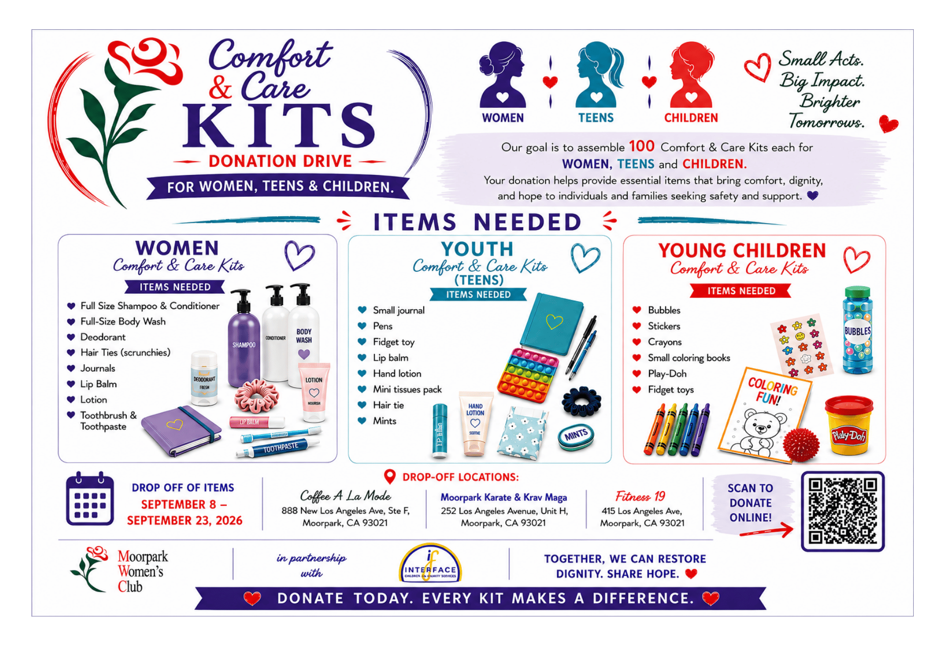 Donation Drive - Comfort & Care Kits for Local Shelters