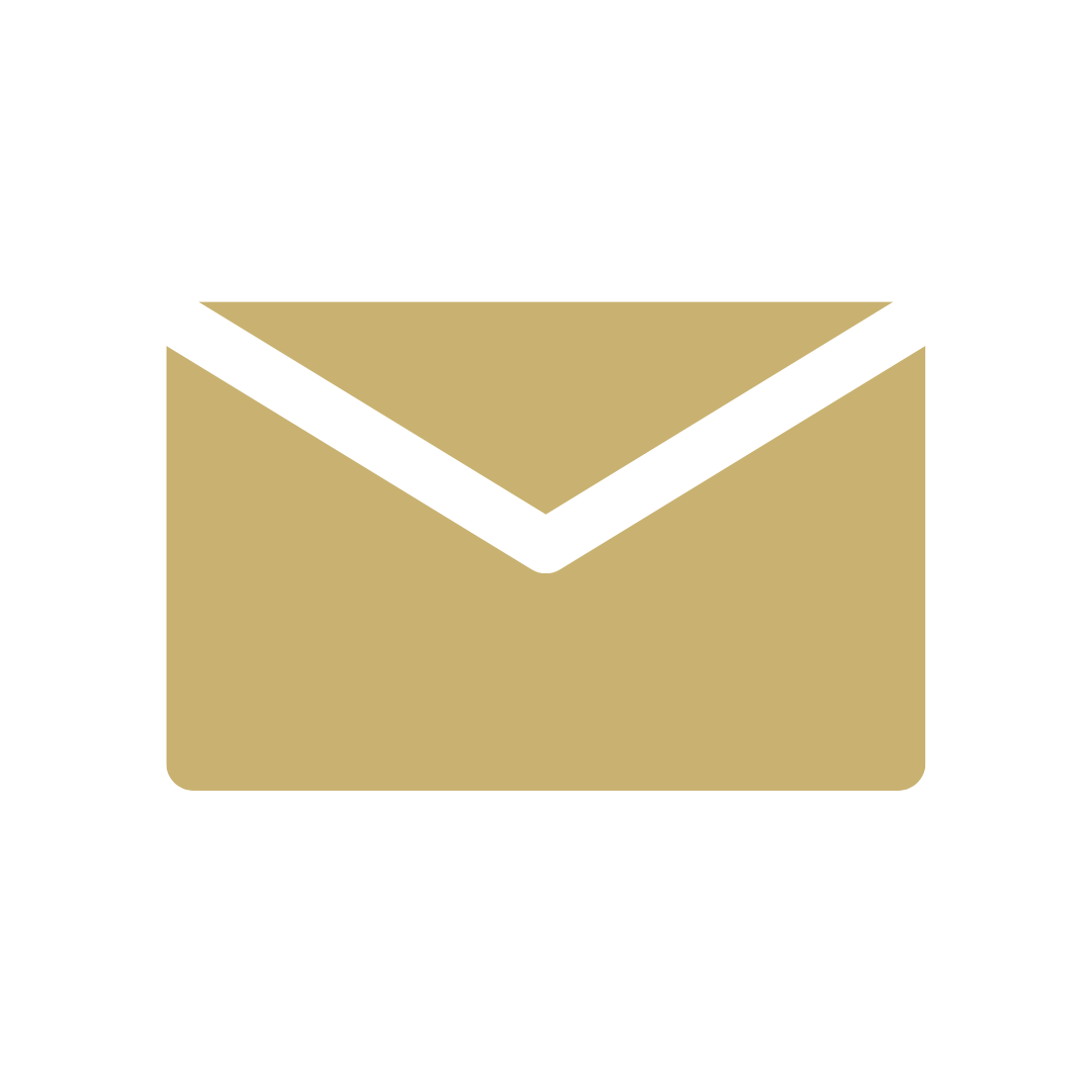 Icon of a closed tan envelope with black outline and flap