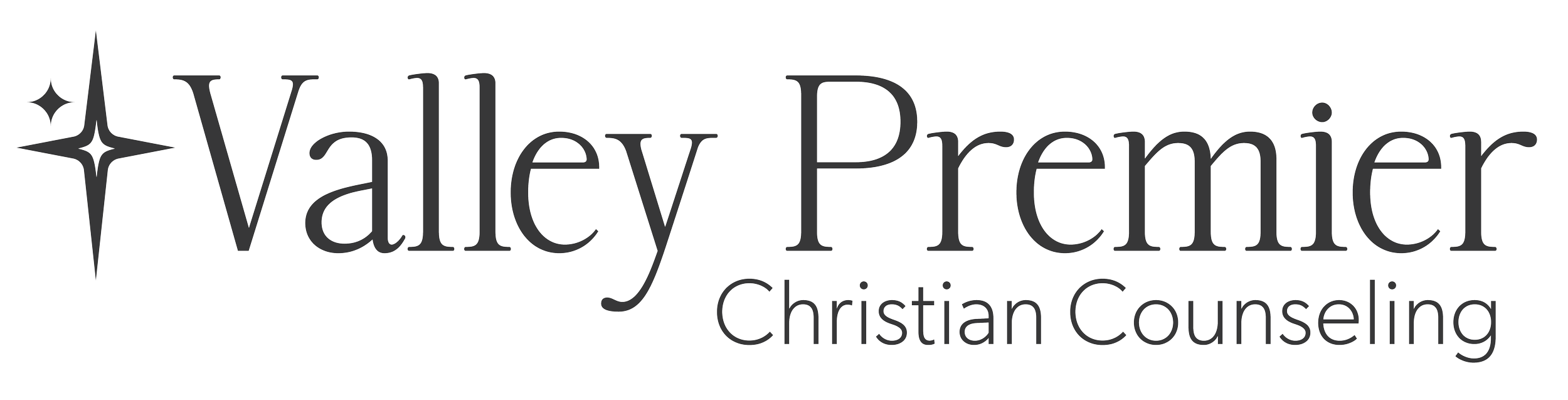 Valley Premier Christian Counseling logo with stylized star design