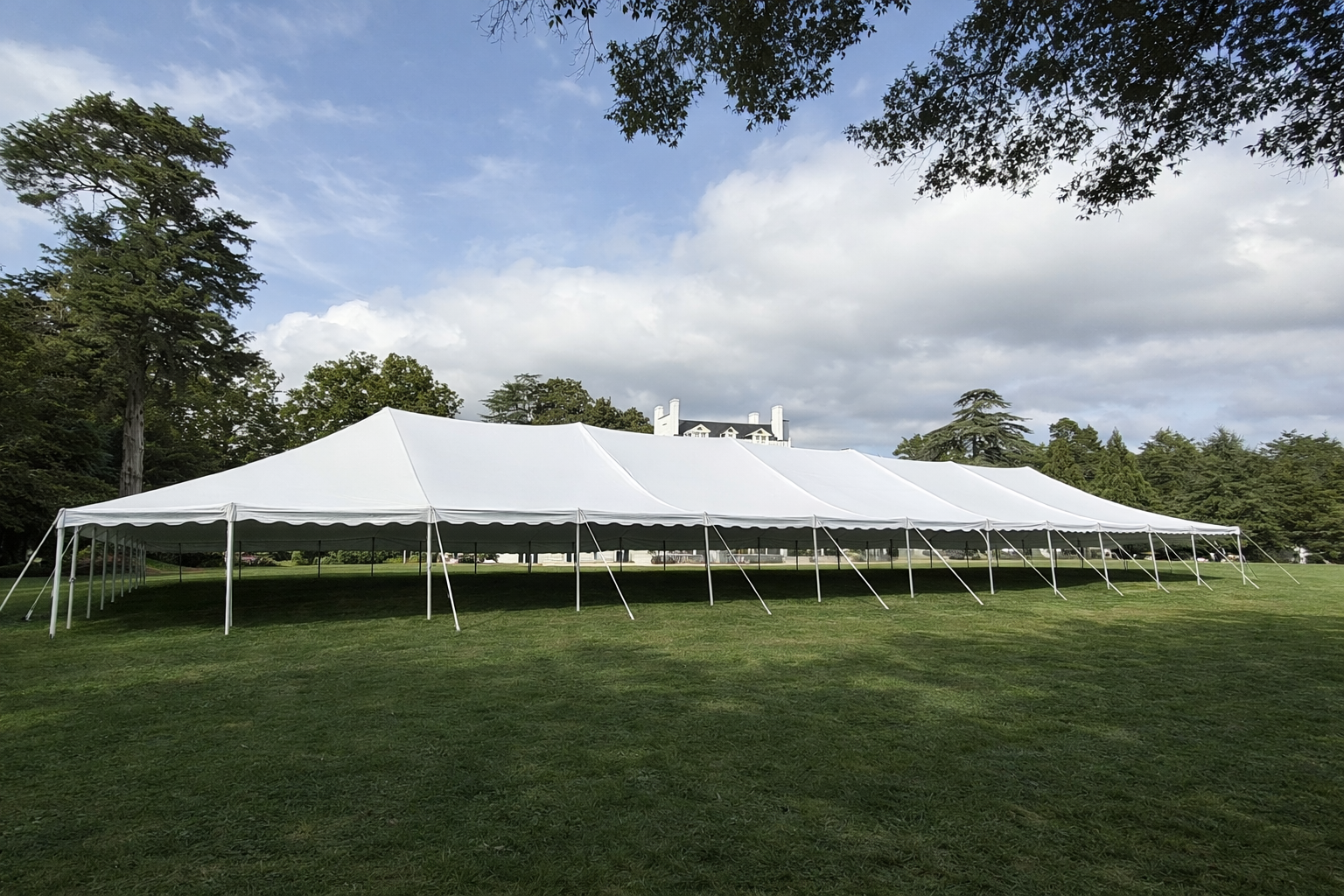 Wedding tent rental in Hampton Roads Virginia at historic manor estate