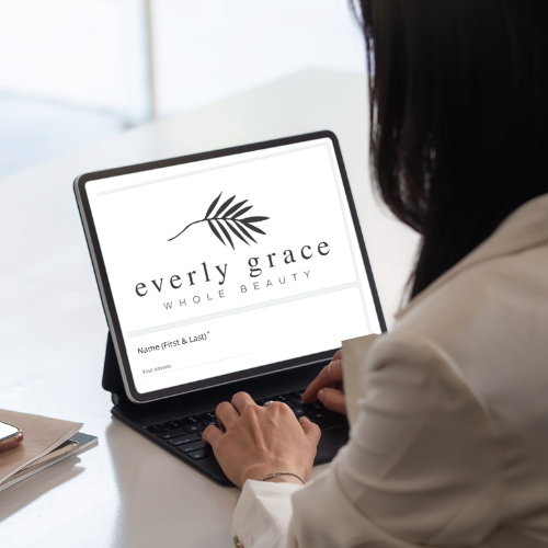 Online Skin Consultation Intake form Everly Grace Whole Beauty